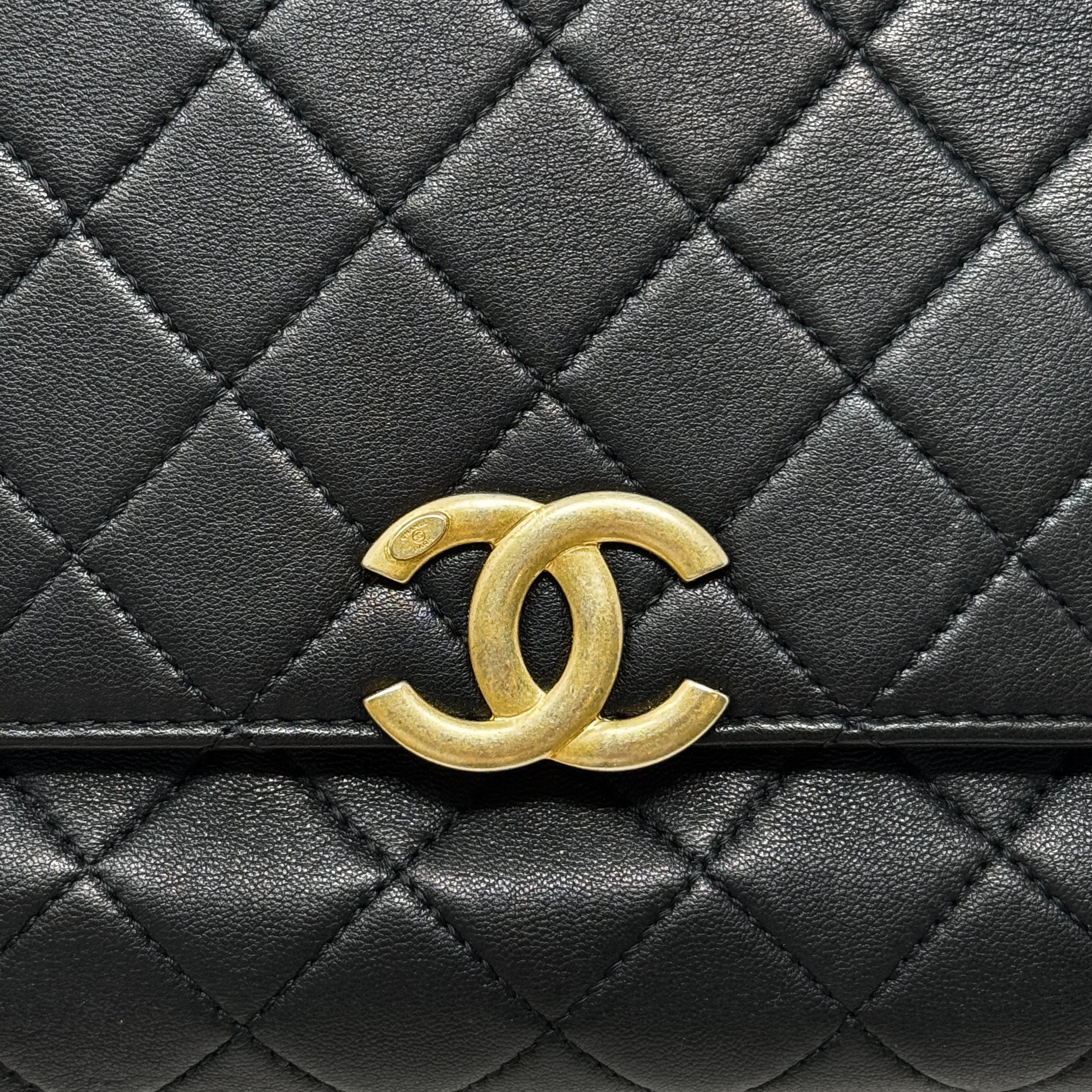 Chanel Black Medium Metal Flap