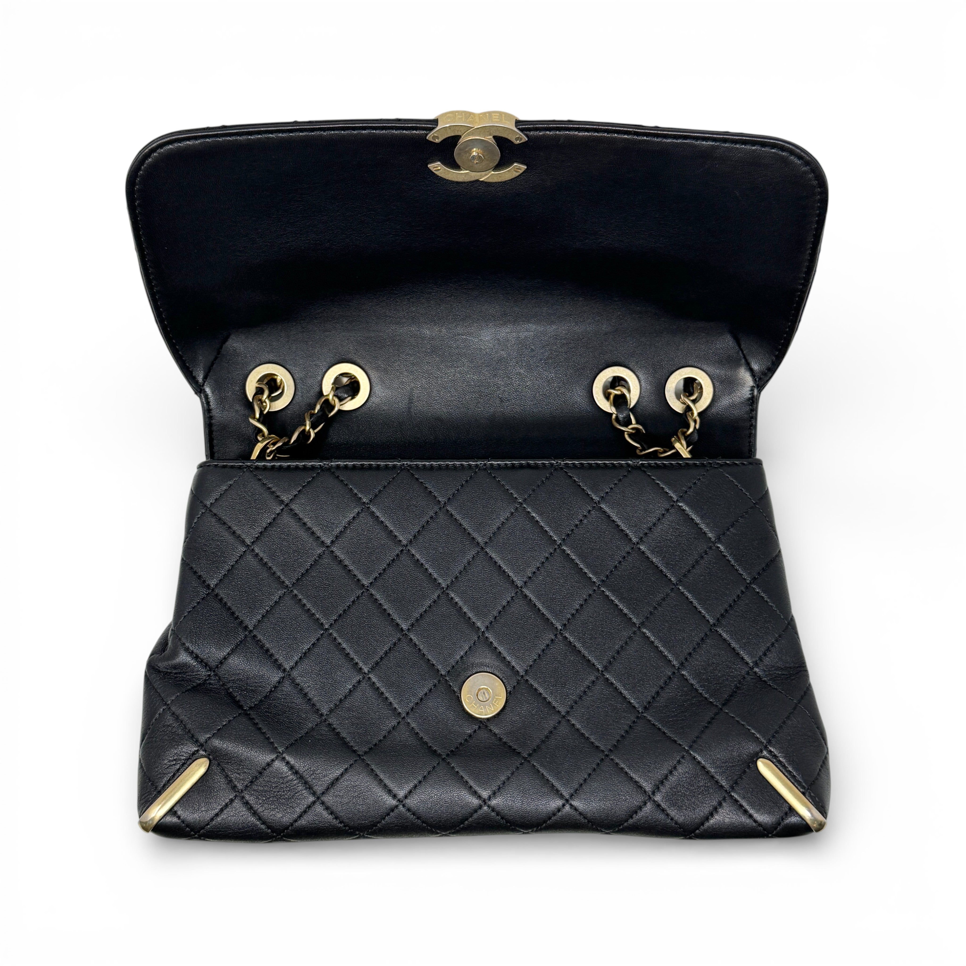 Chanel Black Medium Metal Flap