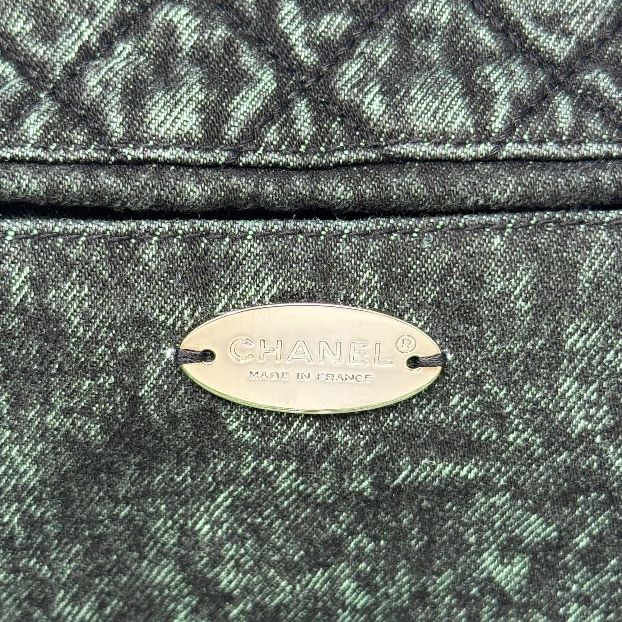 Chanel Green Denimpression Jumbo Flap