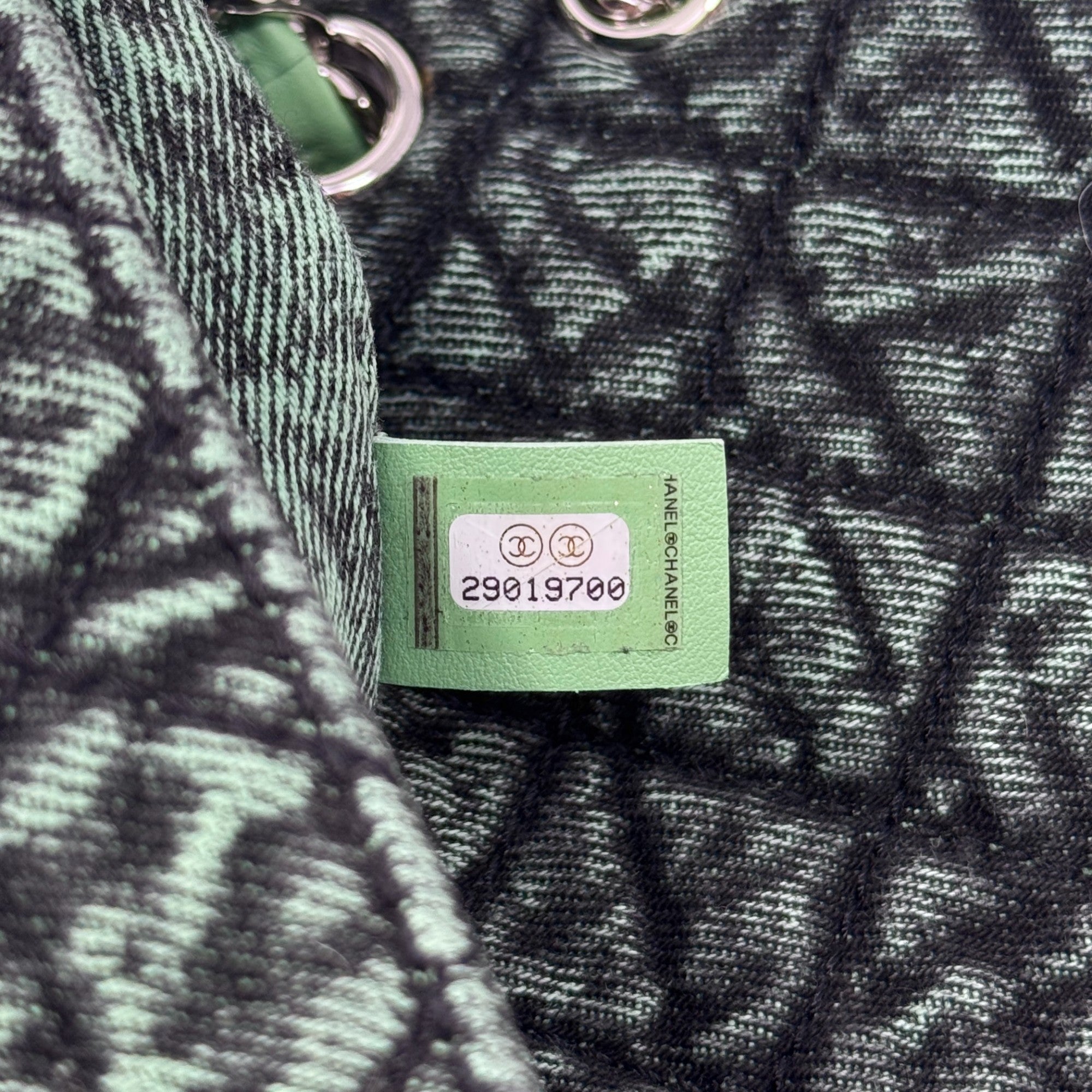 Chanel Green Denimpression Jumbo Flap