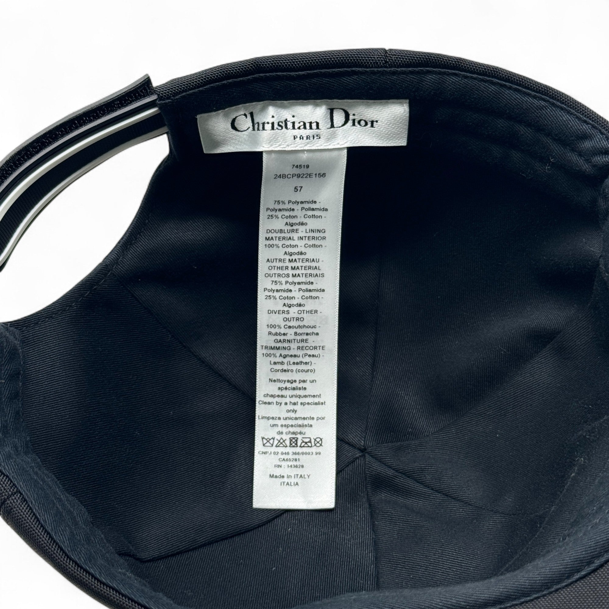 Dior Black Star Logo D-Player Cap