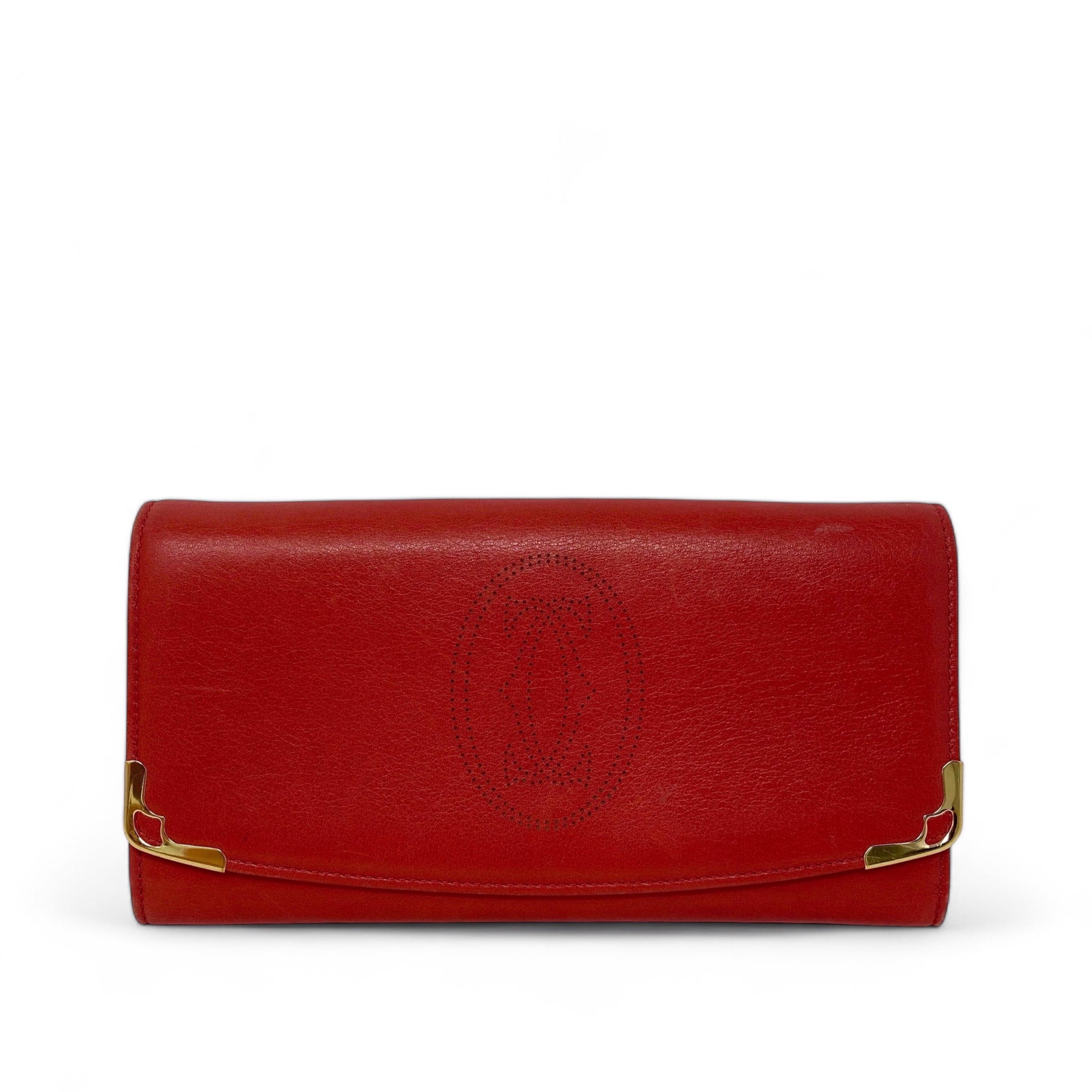 Cartier Red Long Flap Wallet