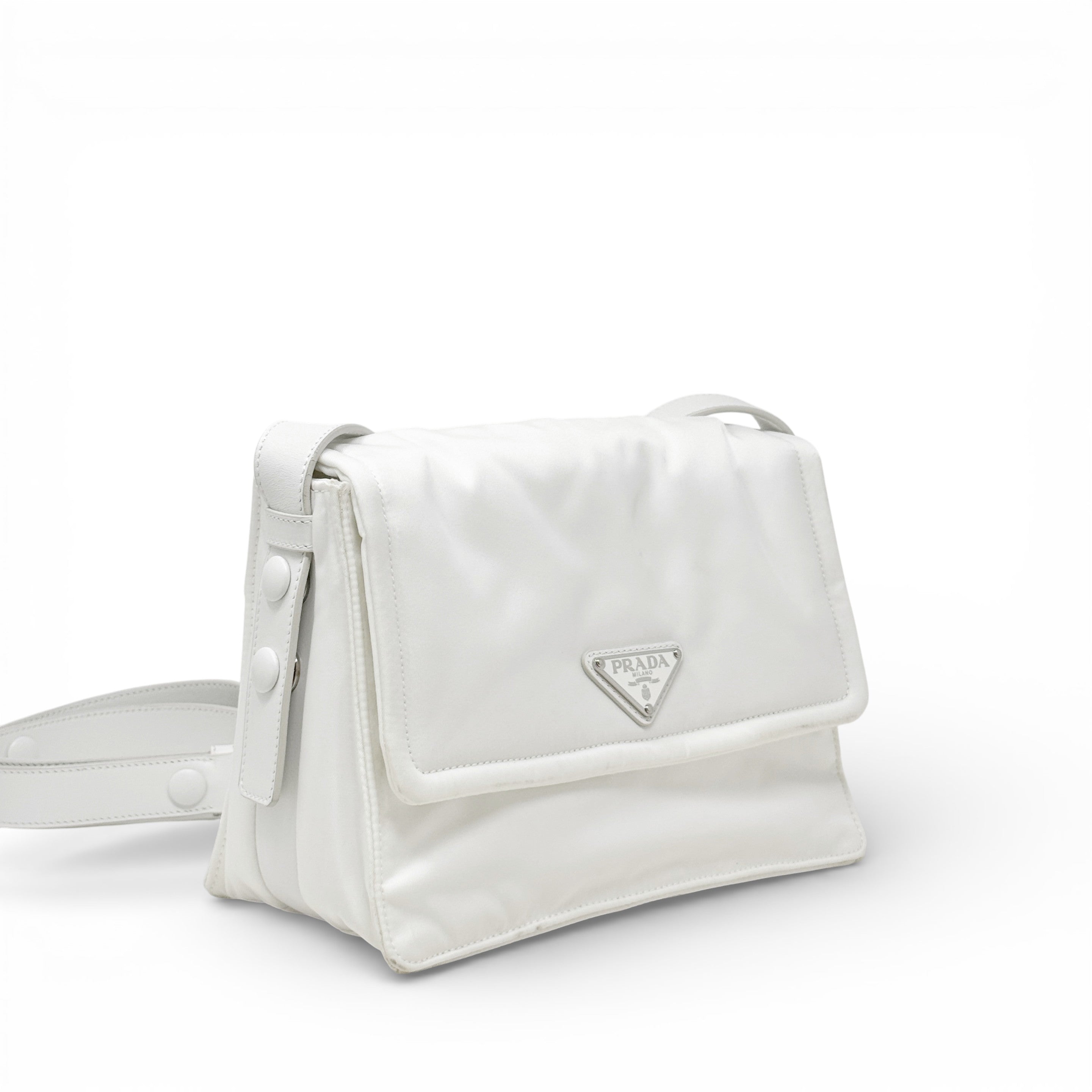 Prada White Re-Nylon Crossbody Bag