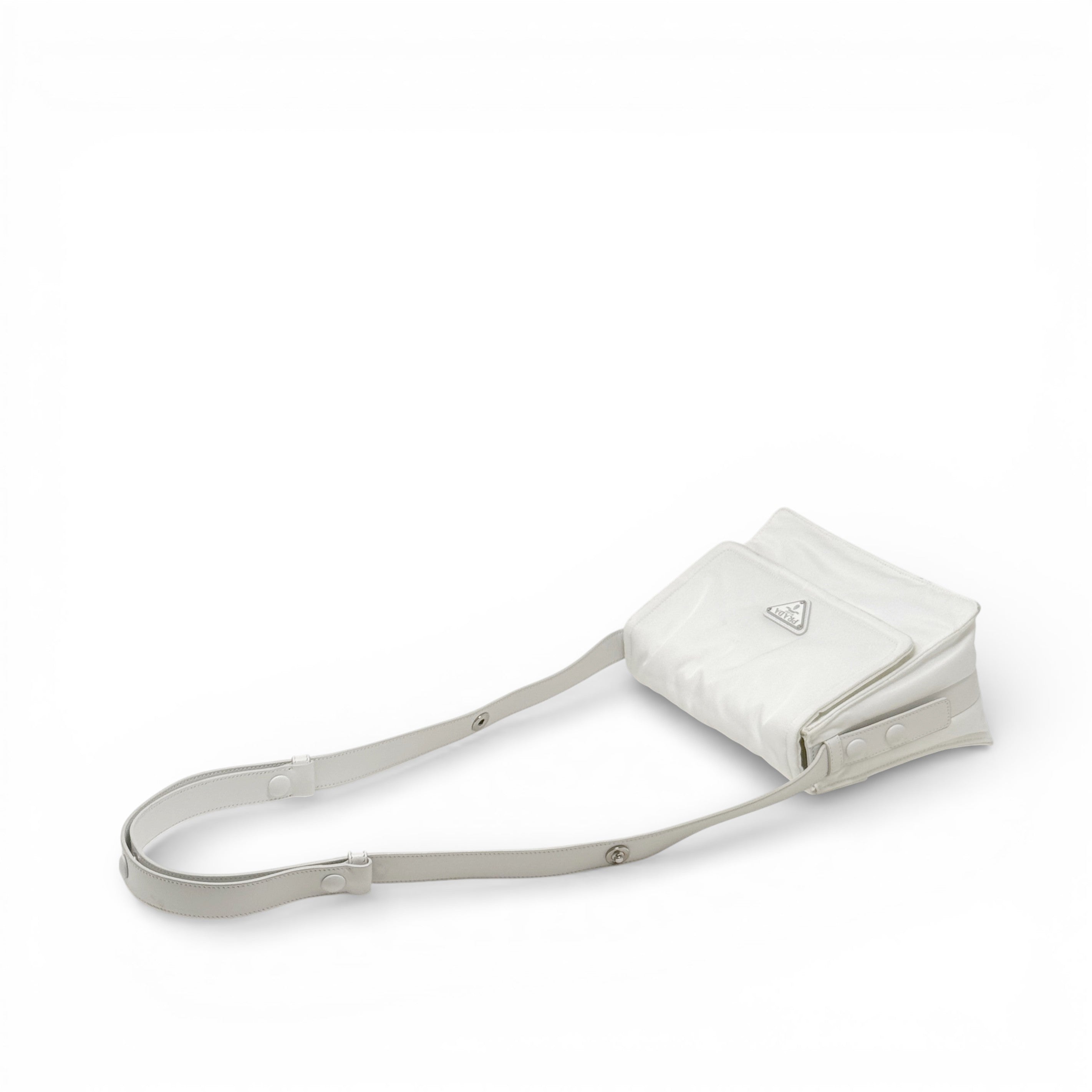 Prada White Re-Nylon Crossbody Bag