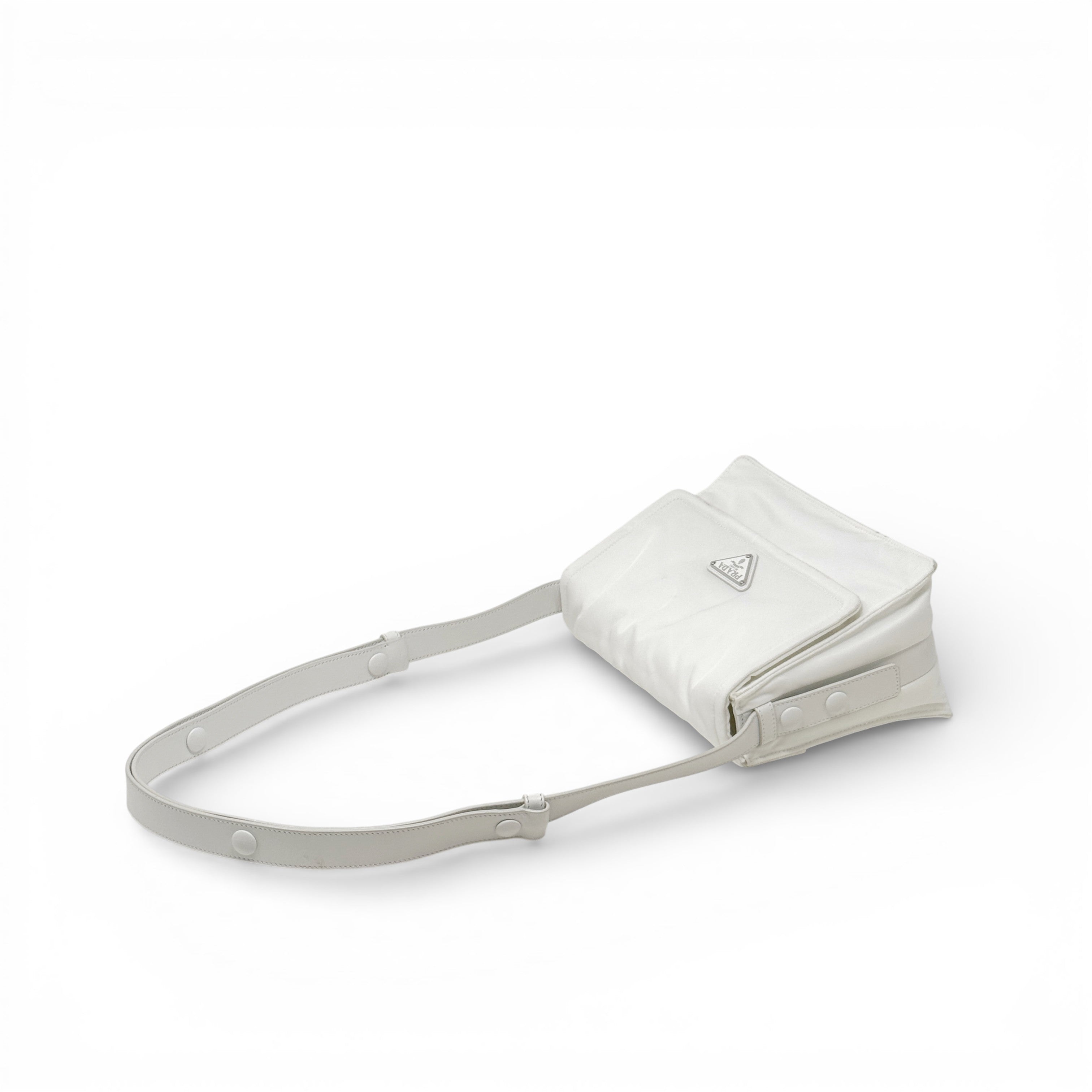 Prada White Re-Nylon Crossbody Bag