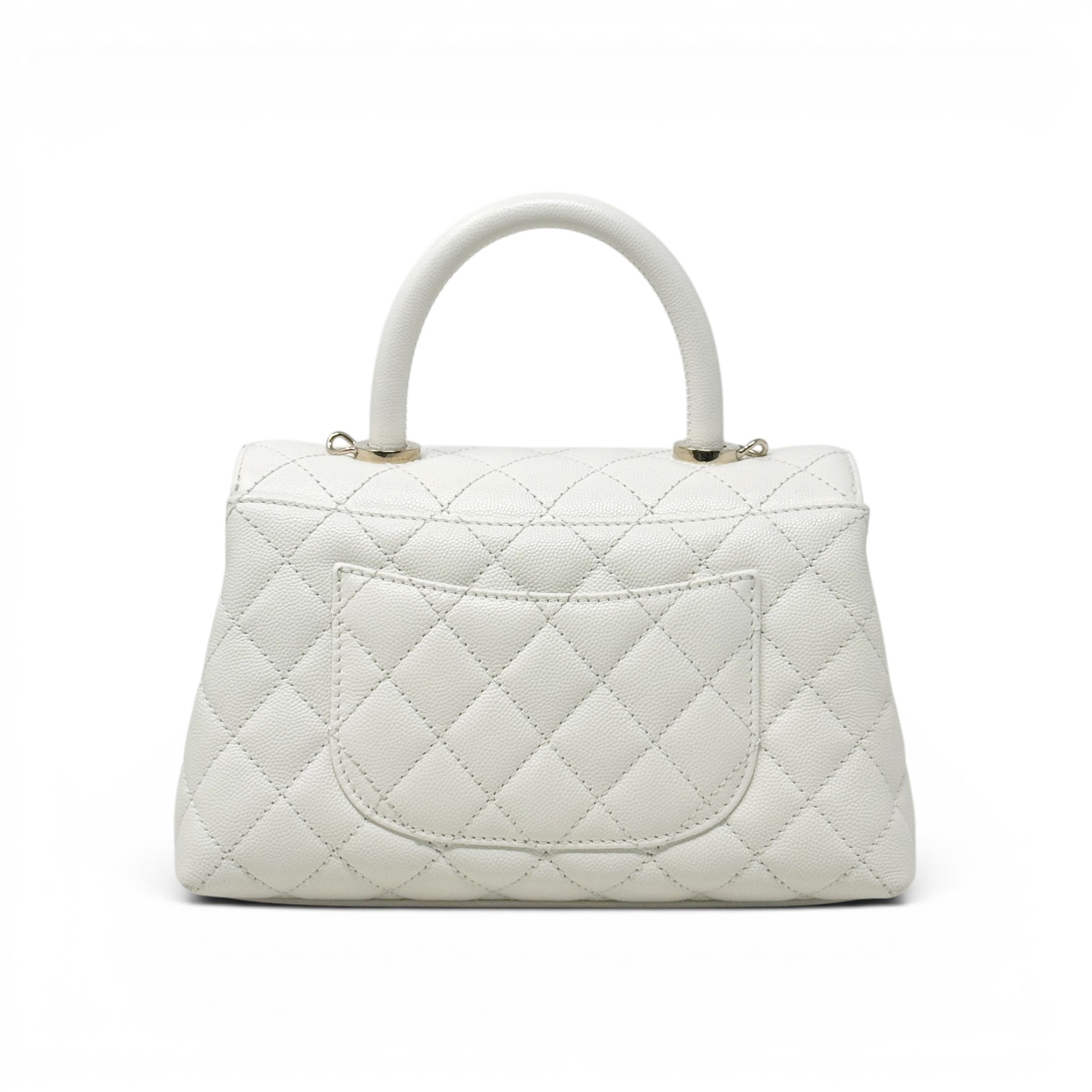 Chanel White Small Coco Handle