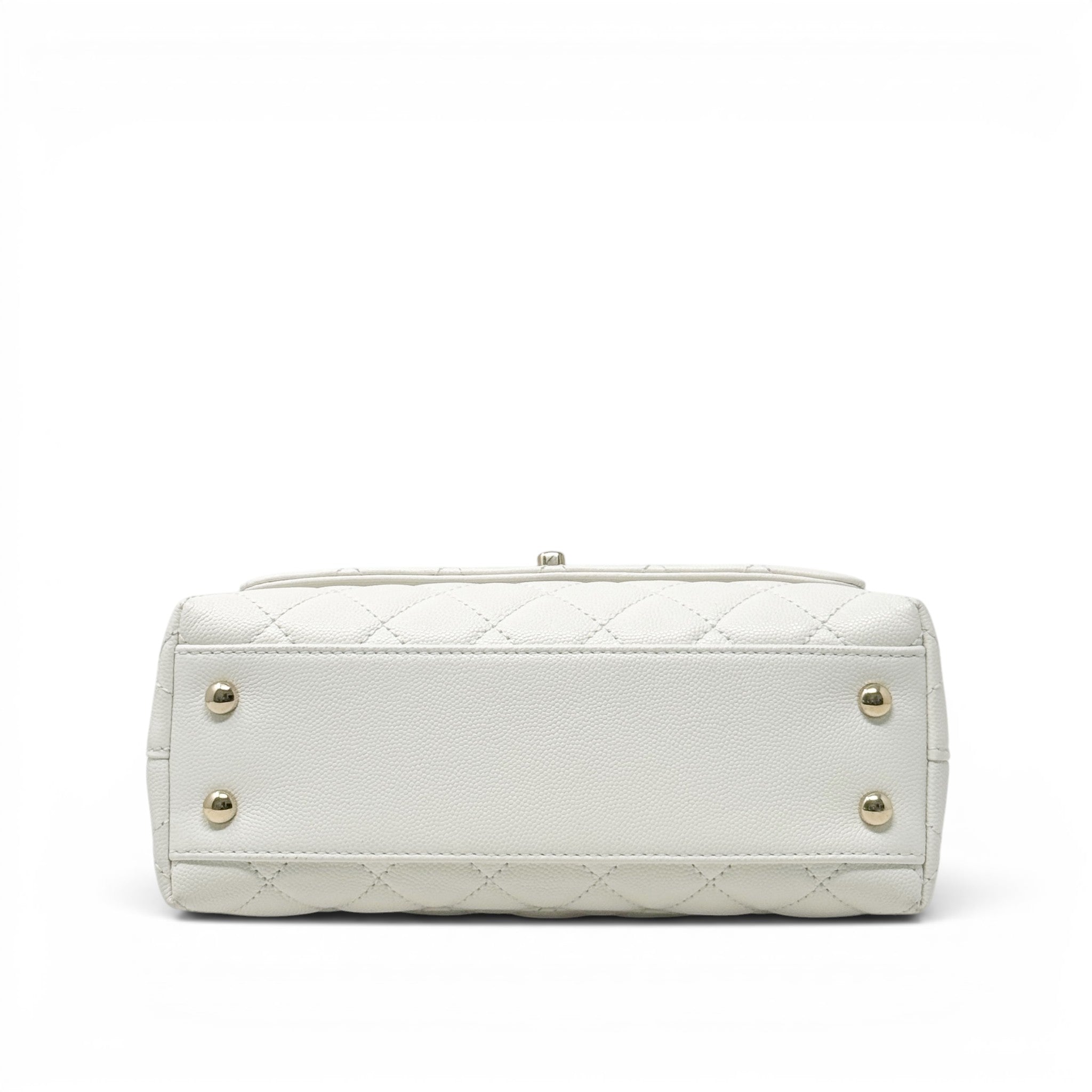 Chanel White Small Coco Handle