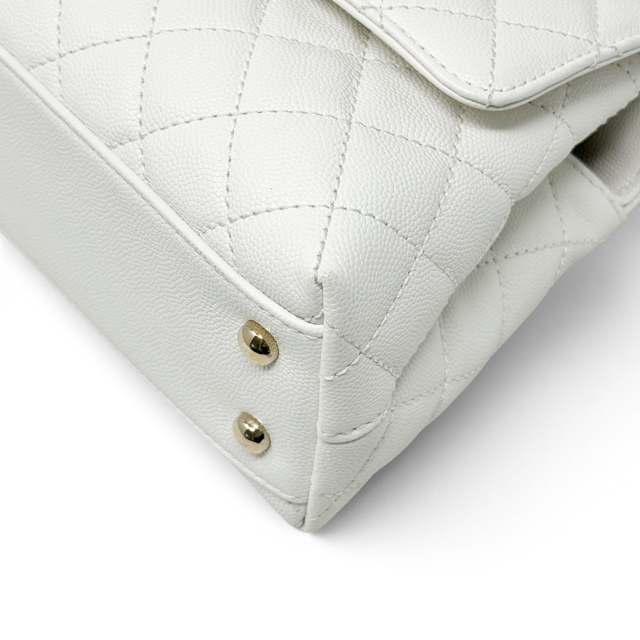 Chanel White Small Coco Handle