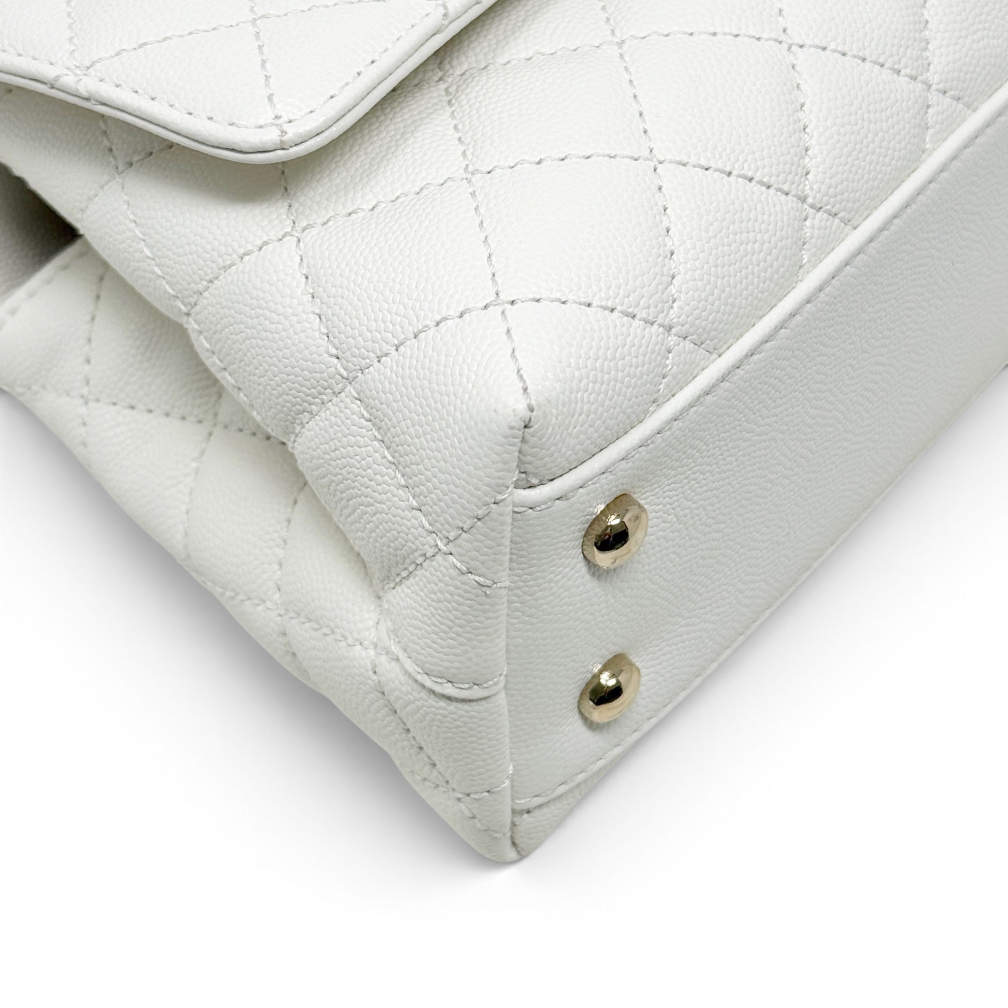 Chanel White Small Coco Handle