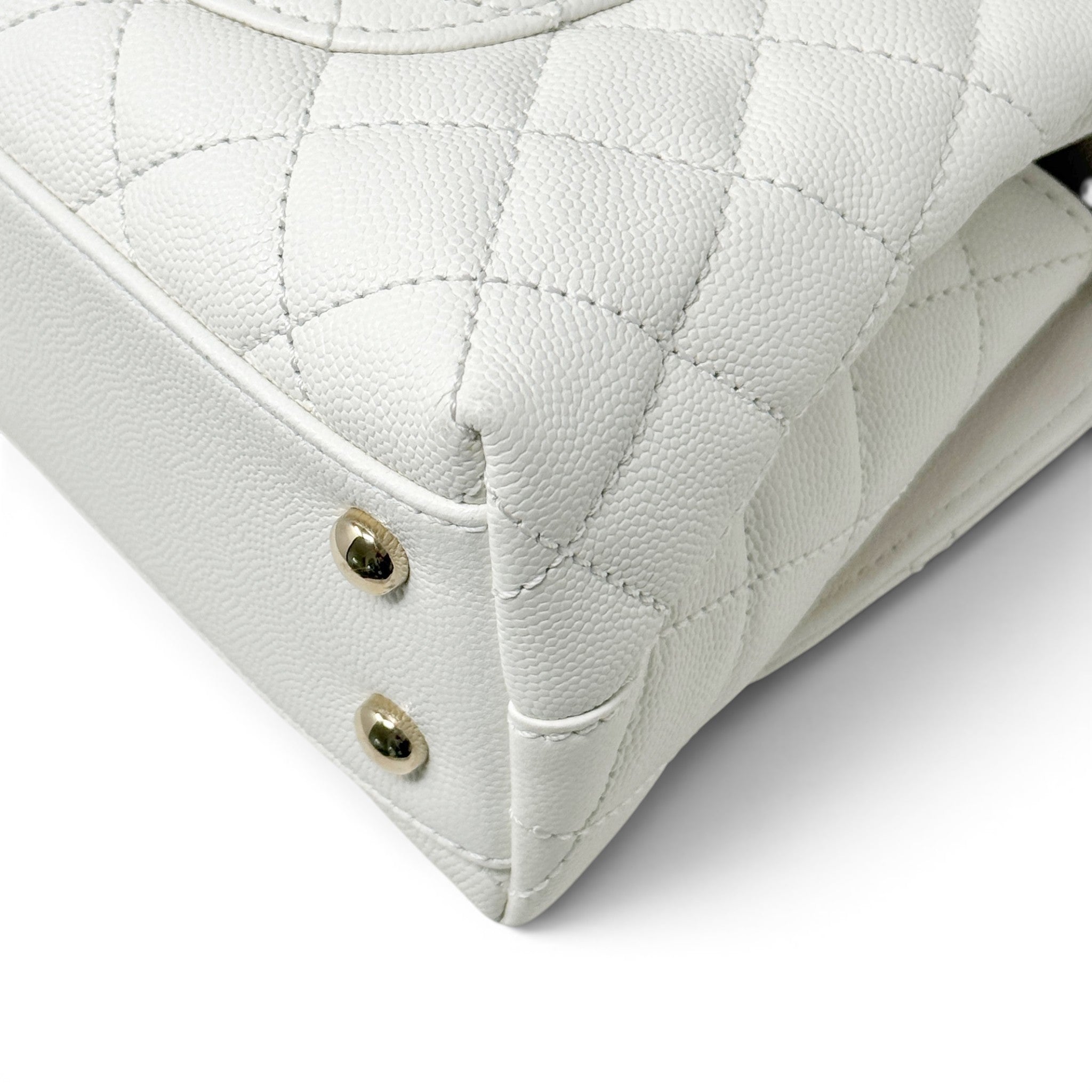 Chanel White Small Coco Handle