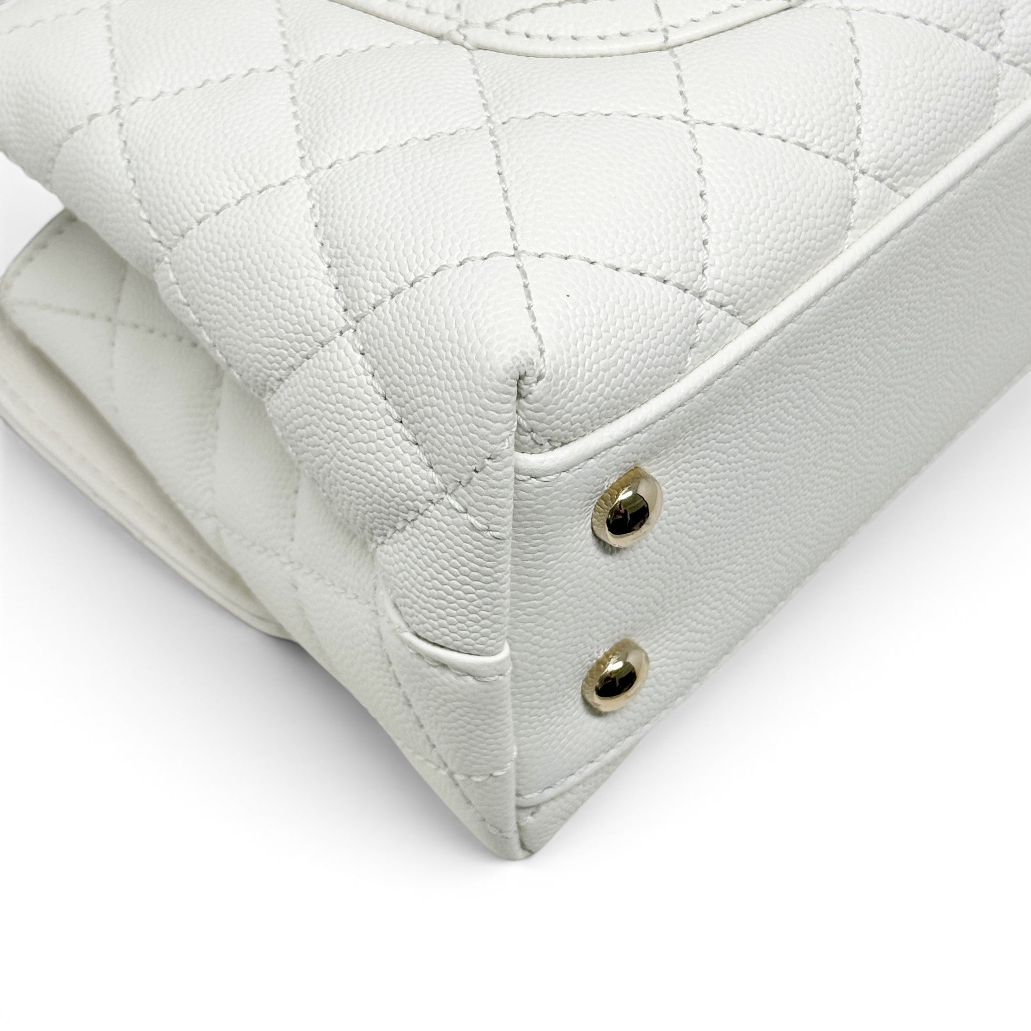Chanel White Small Coco Handle
