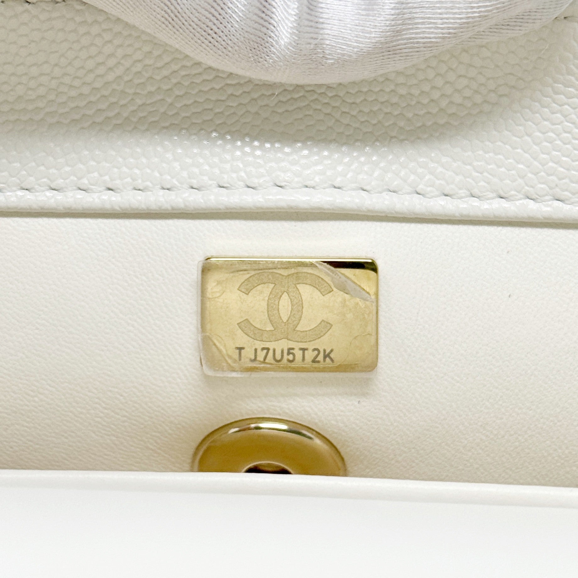 Chanel White Small Coco Handle