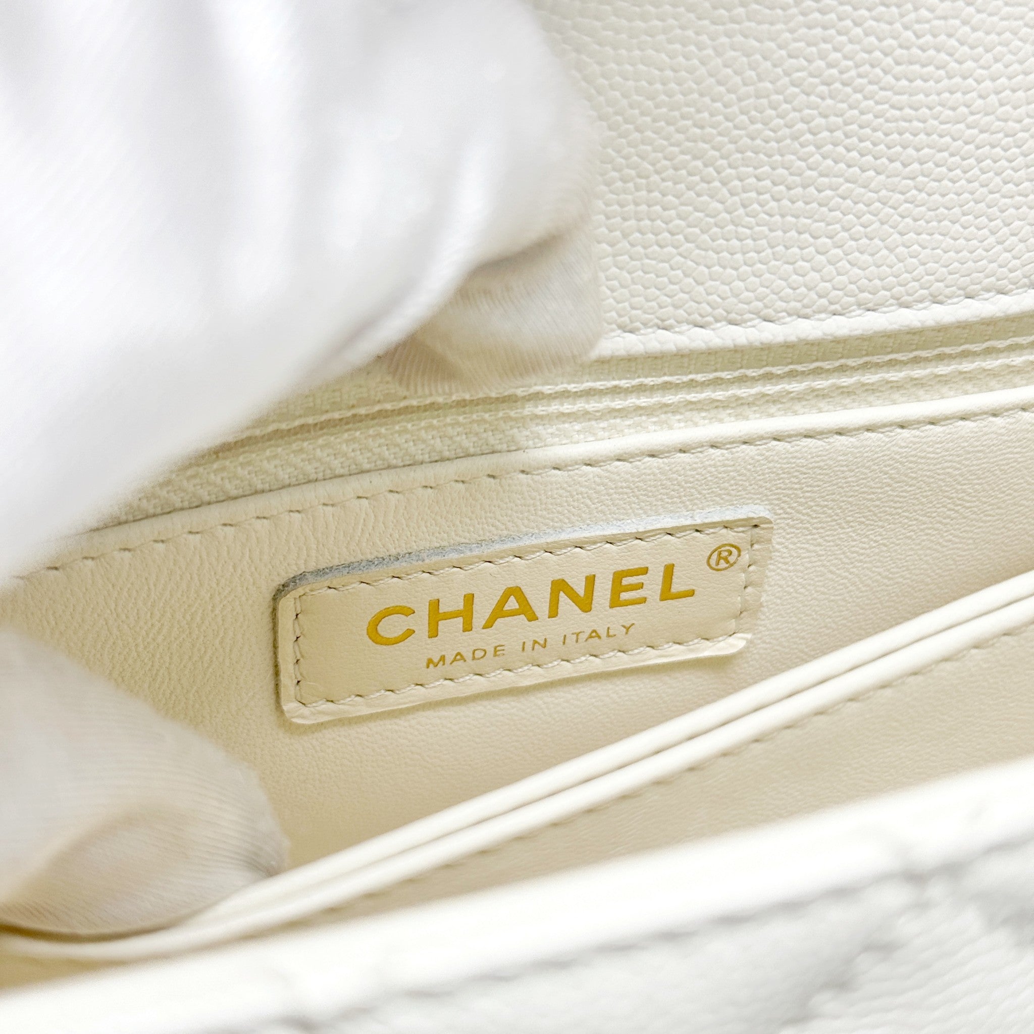 Chanel White Small Coco Handle
