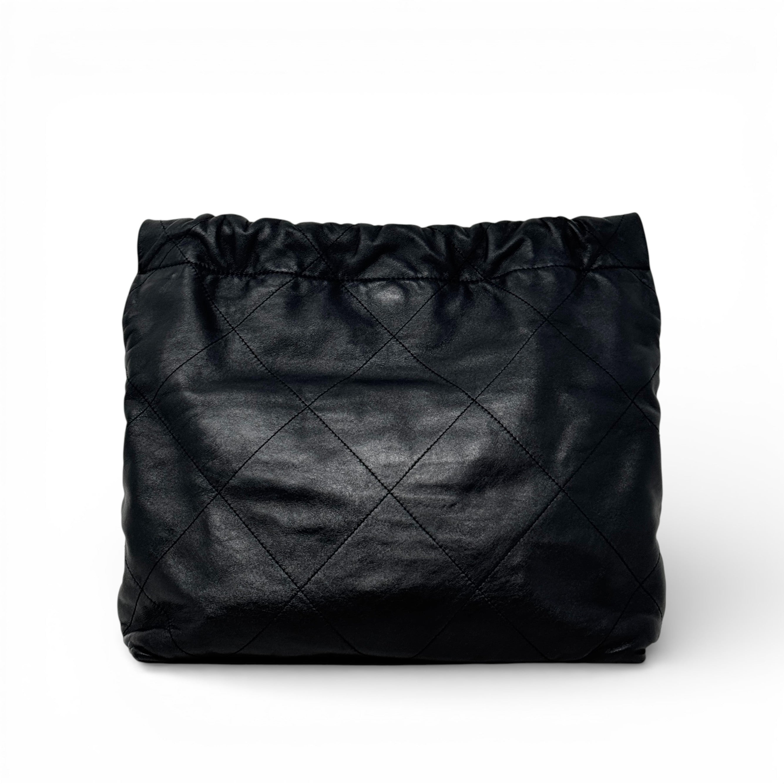 Chanel Black Small 22 Hobo With Pouch