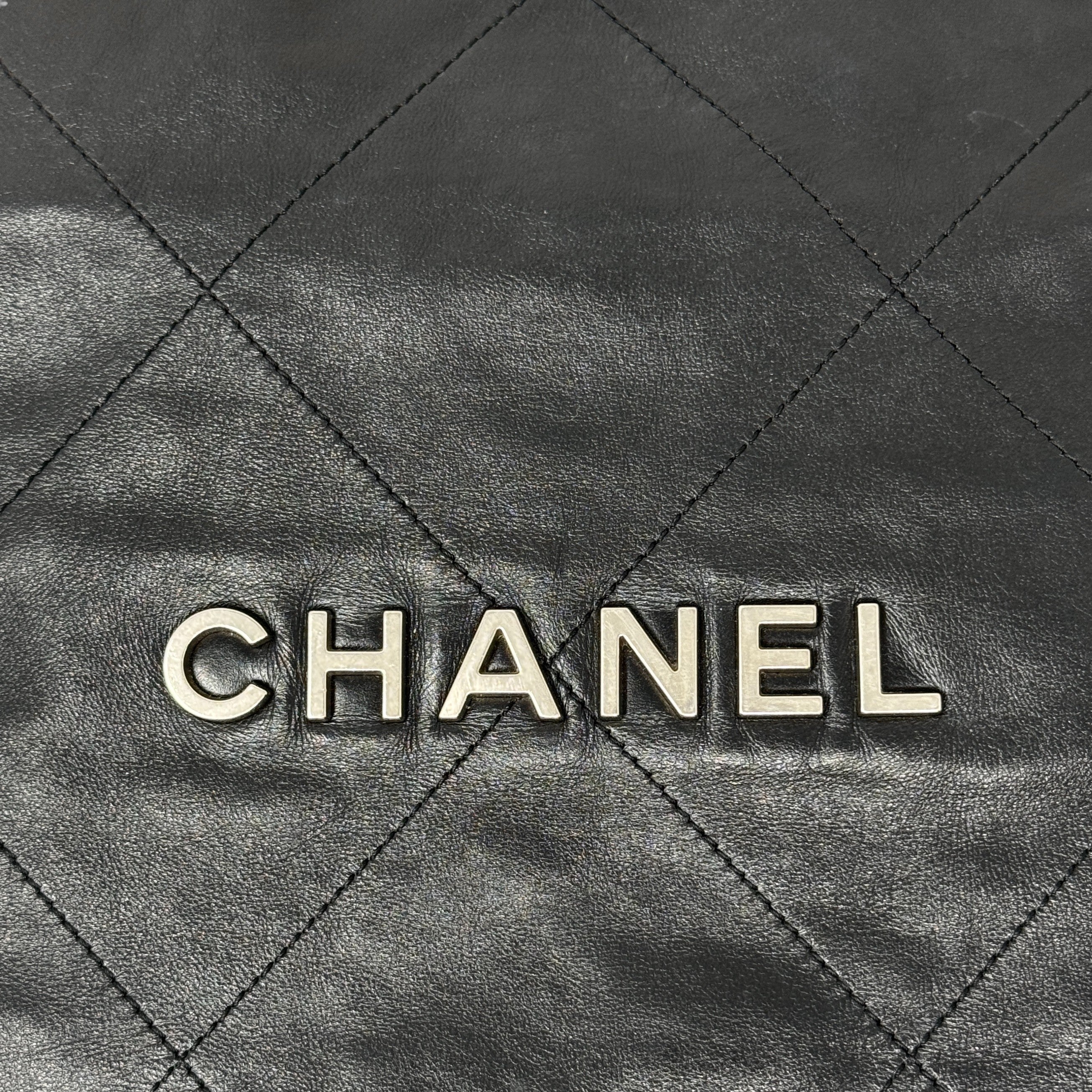 Chanel Black Small 22 Hobo With Pouch