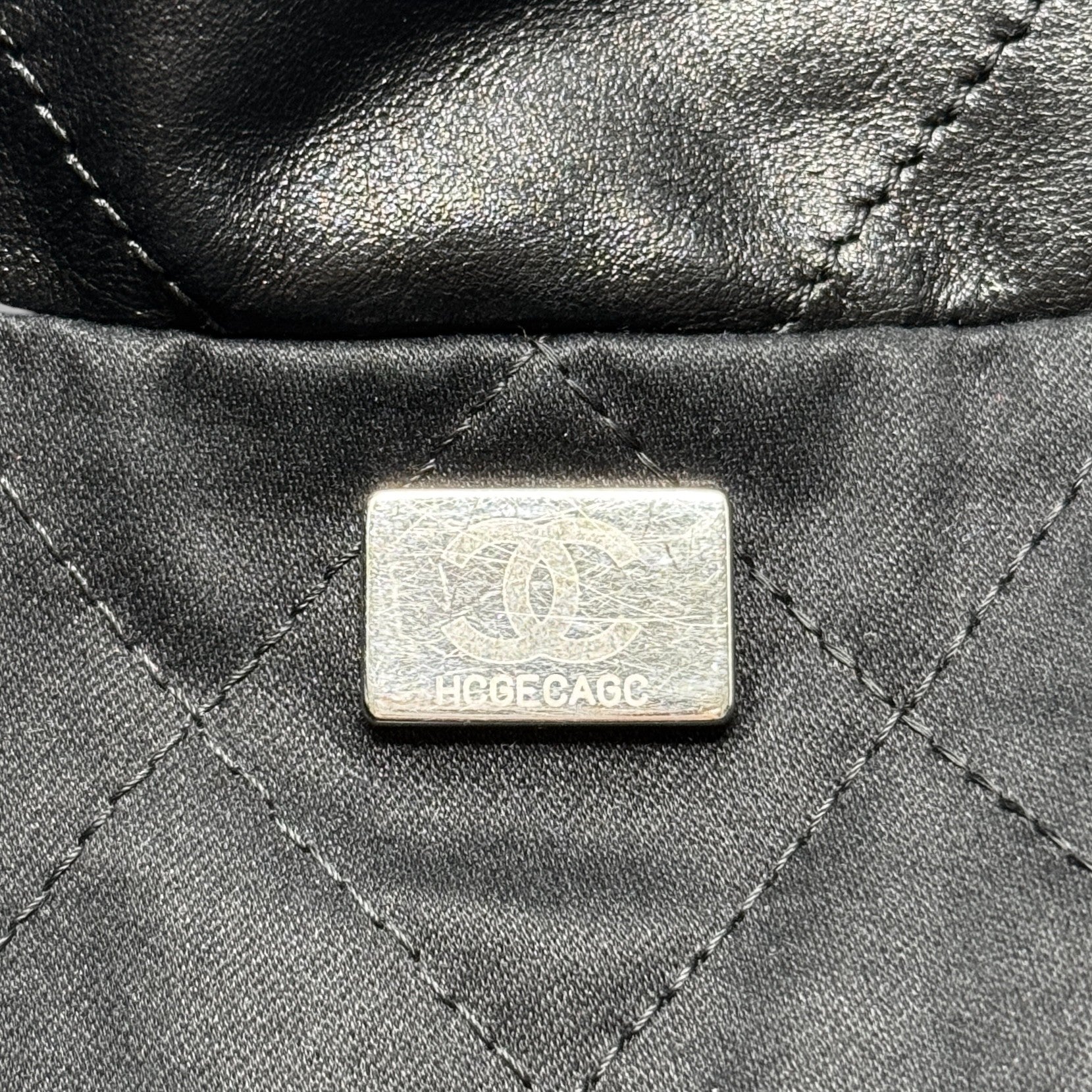 Chanel Black Small 22 Hobo With Pouch