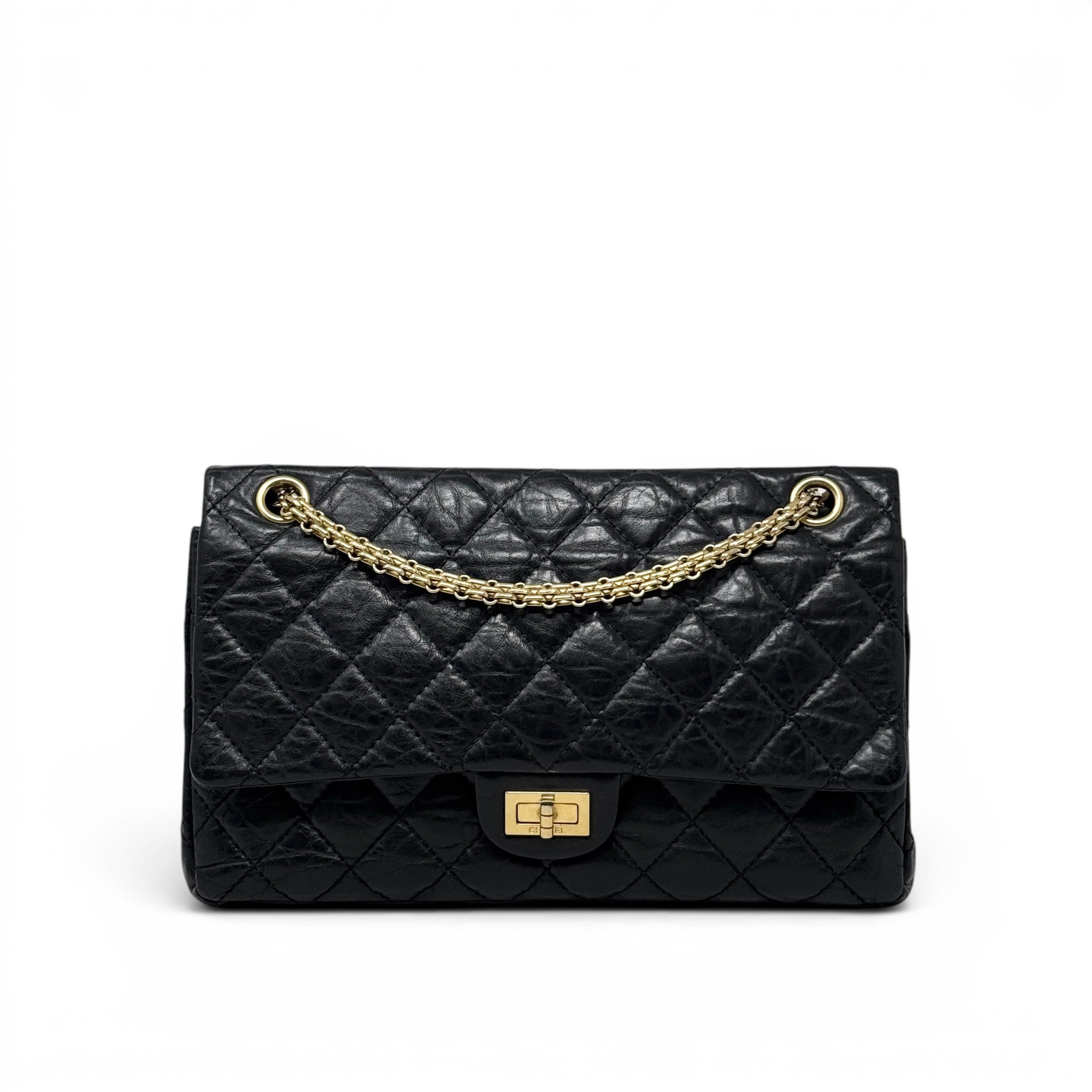 Chanel Black Calfskin 2.55 Reissue 266