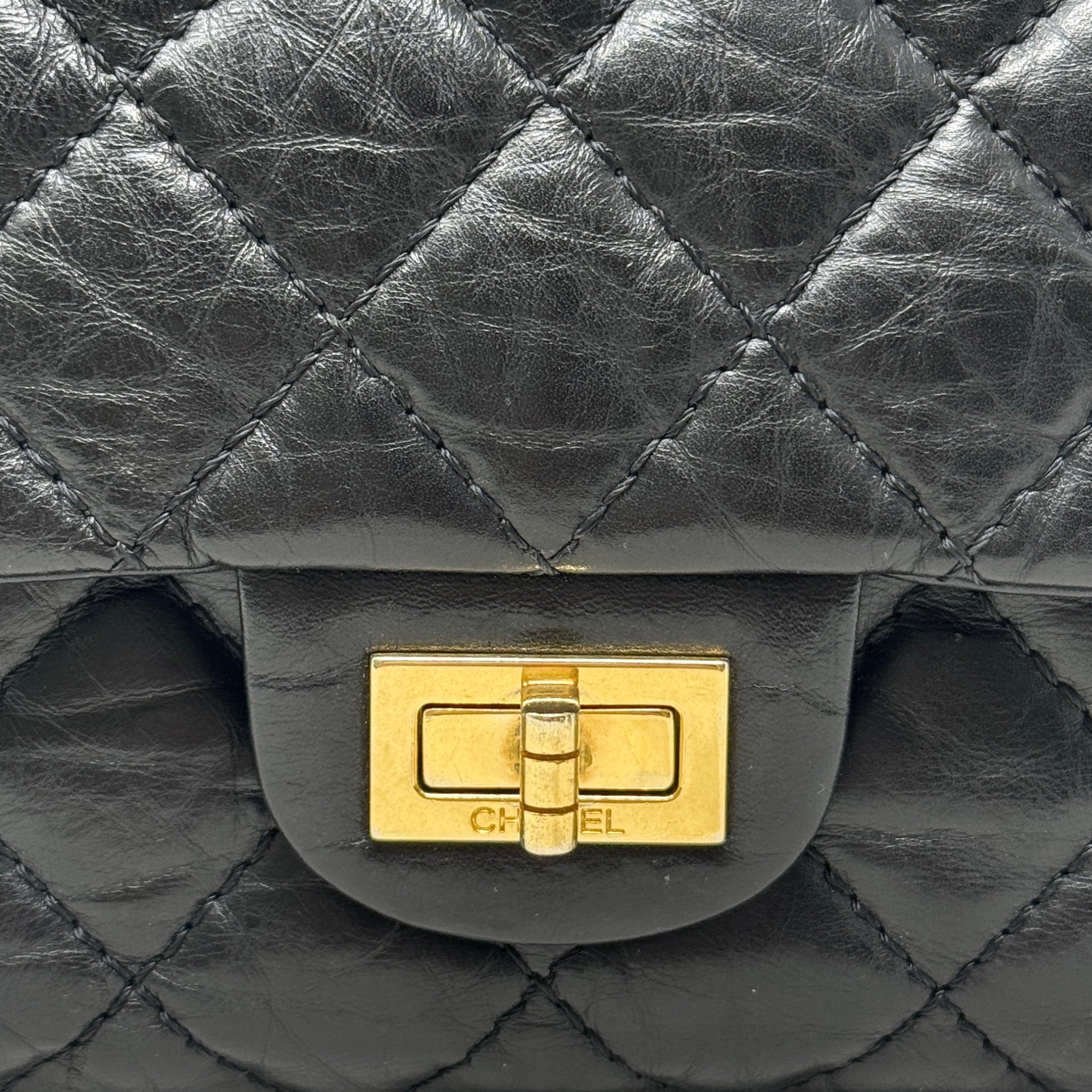 Chanel Black Calfskin 2.55 Reissue 266