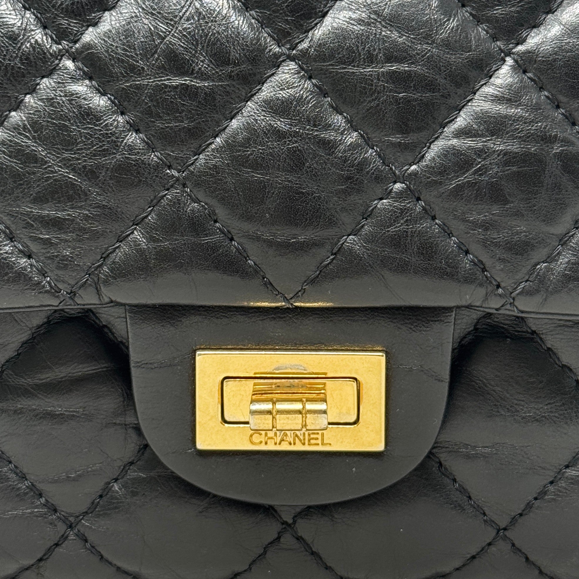 Chanel Black Calfskin 2.55 Reissue 266
