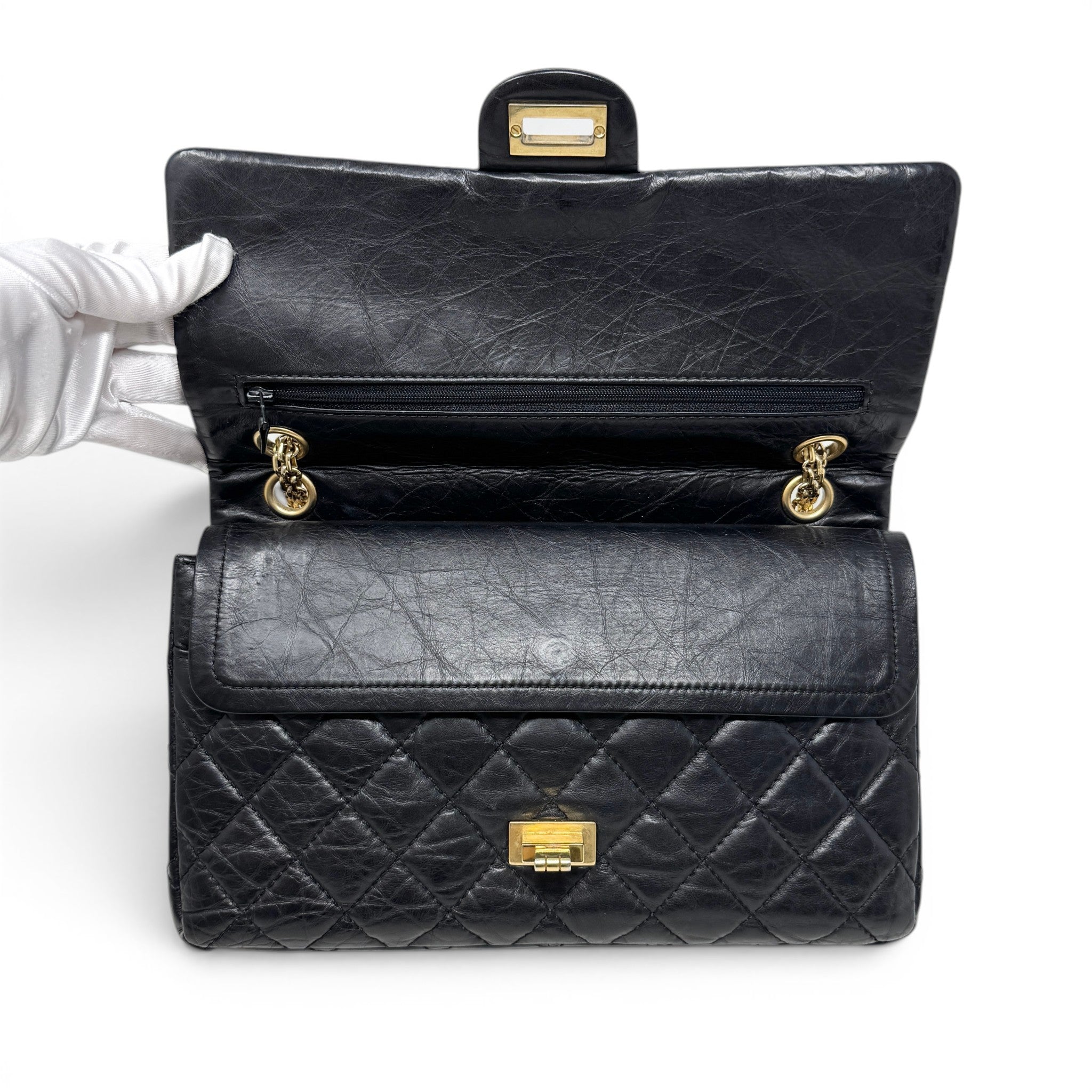 Chanel Black Calfskin 2.55 Reissue 266