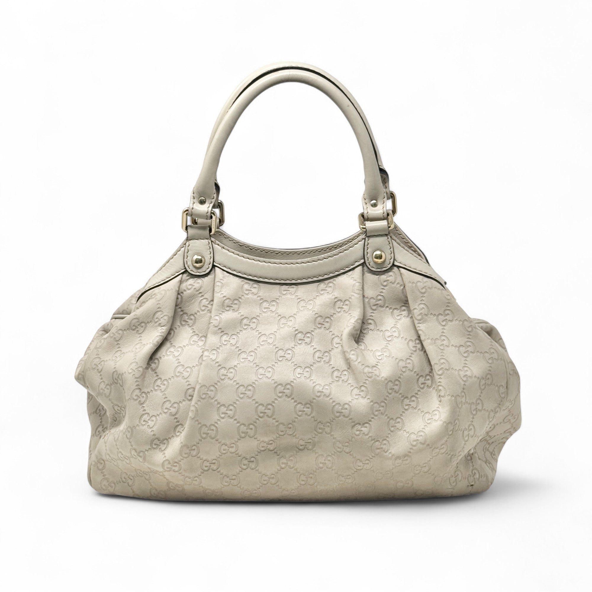 Gucci Ivory Guccissima Sukey Tote