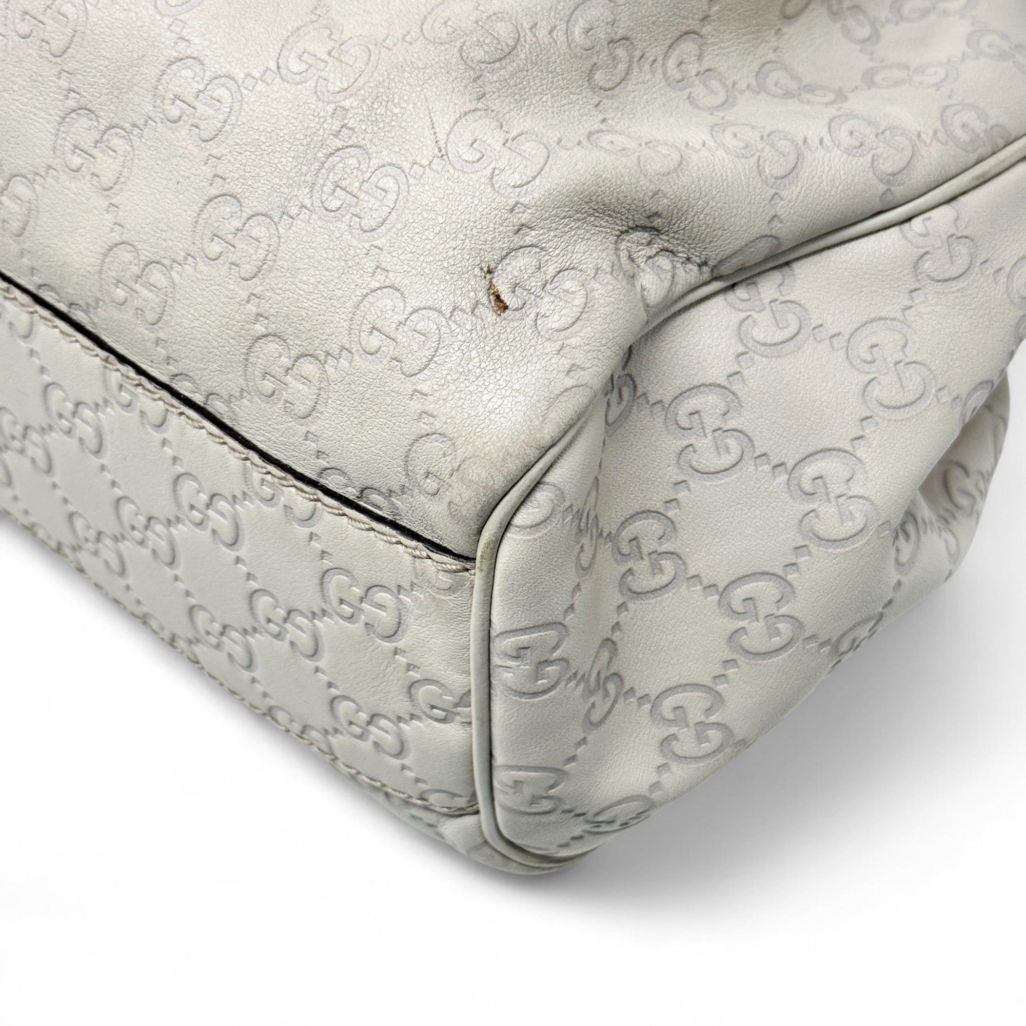 Gucci Ivory Guccissima Sukey Tote
