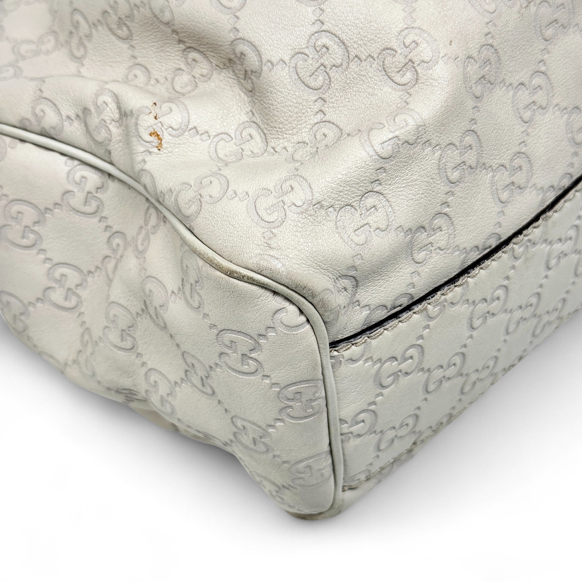 Gucci Ivory Guccissima Sukey Tote