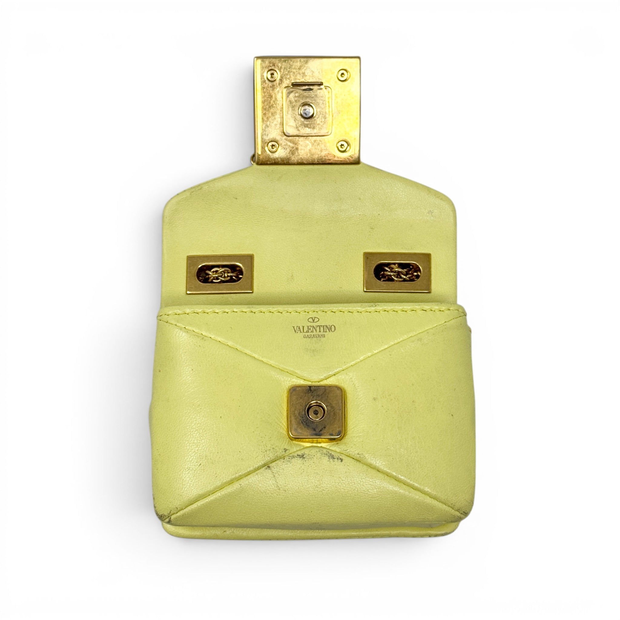 Valentino Yellow Mini One Stud Bag