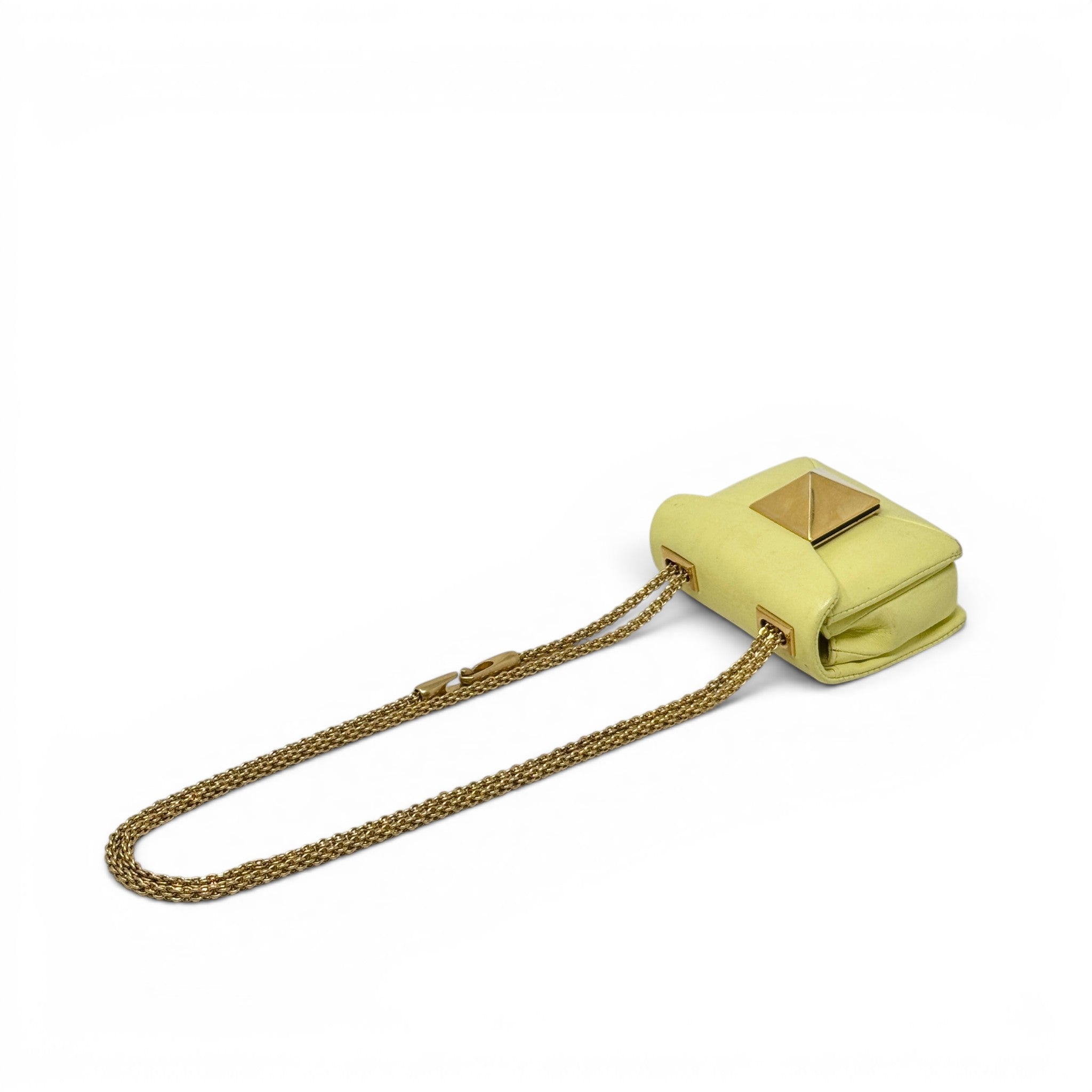 Valentino Yellow Mini One Stud Bag
