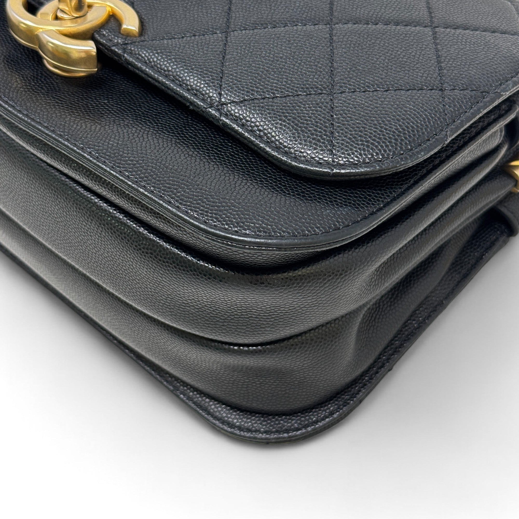 Chanel Black City Curve Messenger