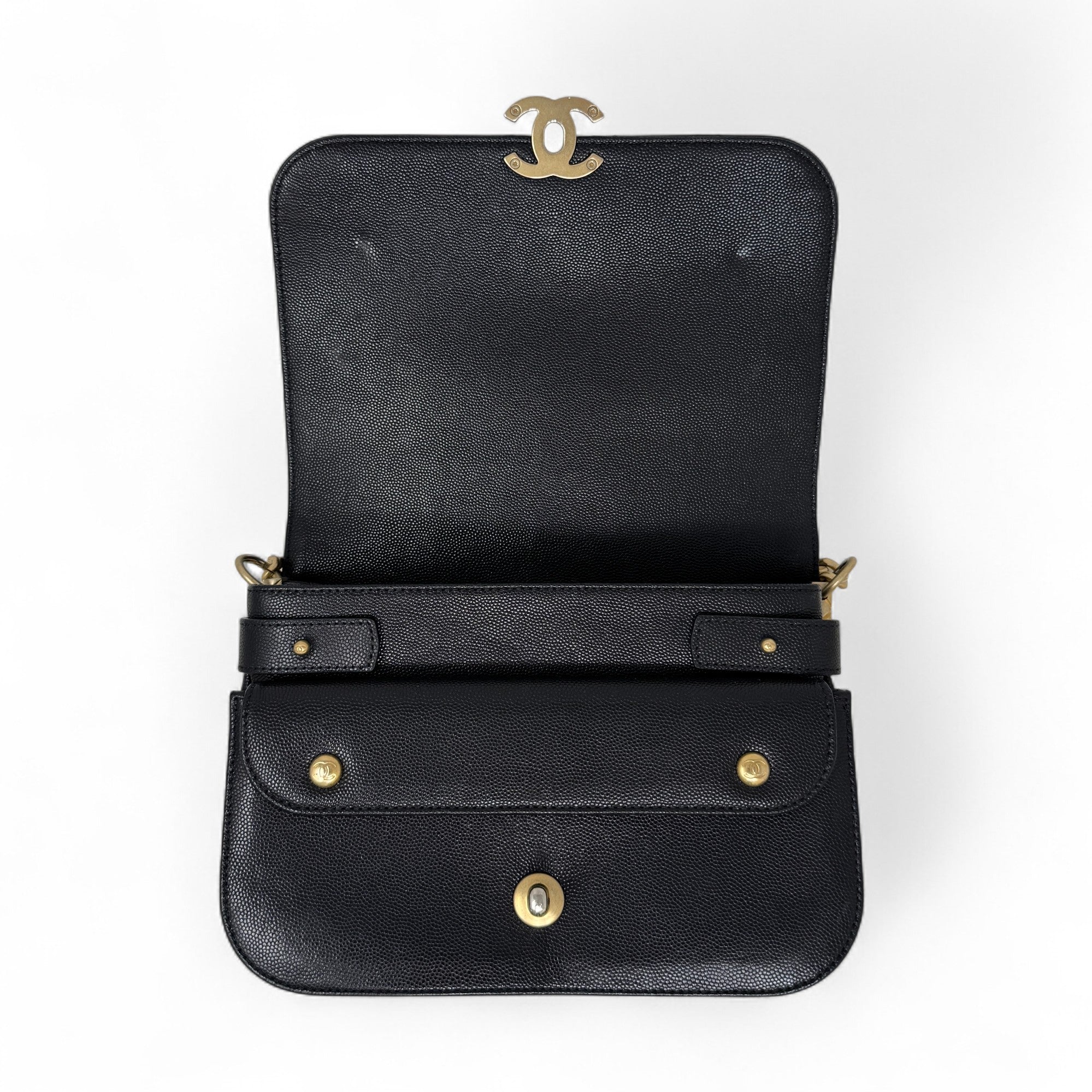 Chanel Black City Curve Messenger