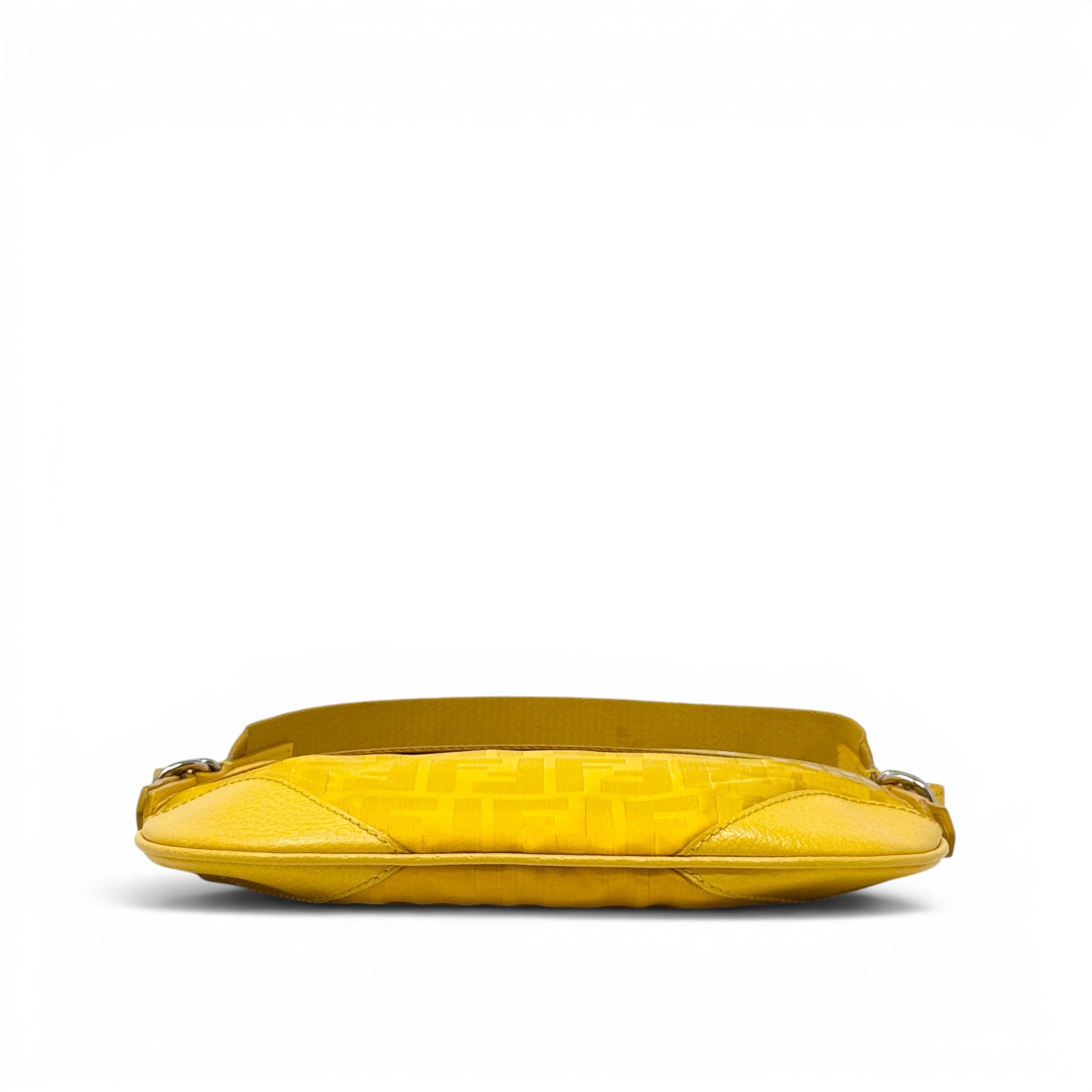 Fendi Yellow Nylon Zucca Accessories Pouch