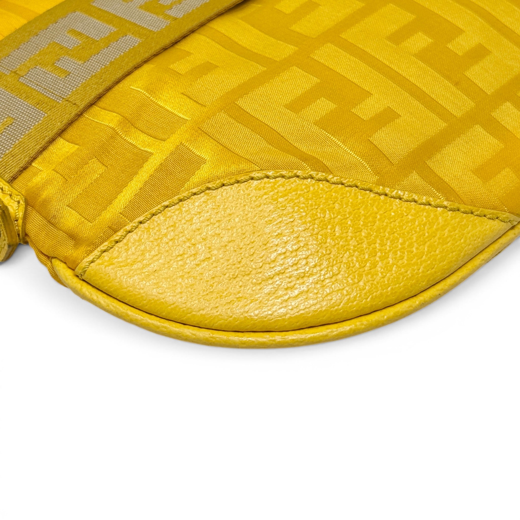 Fendi Yellow Nylon Zucca Accessories Pouch