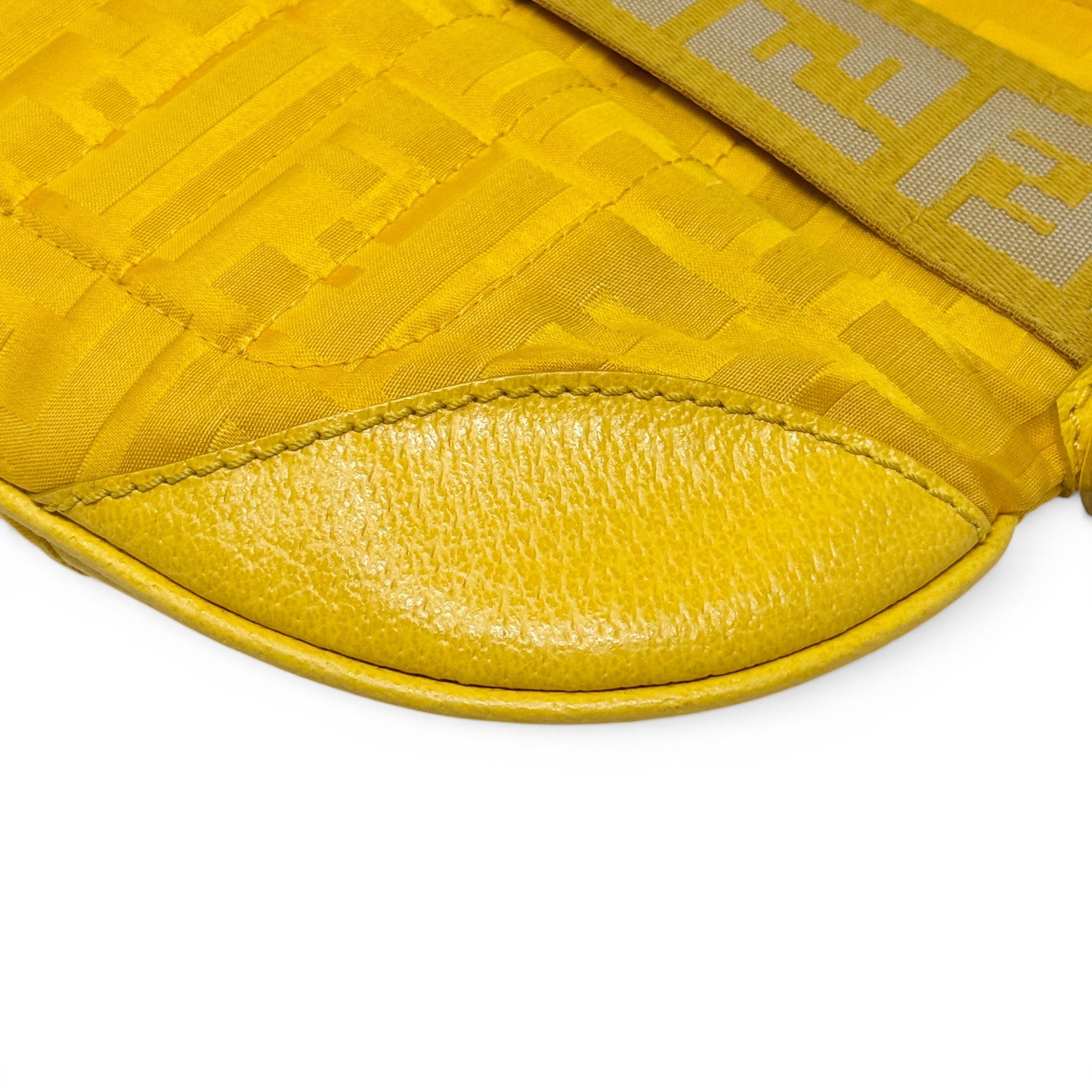 Fendi Yellow Nylon Zucca Accessories Pouch