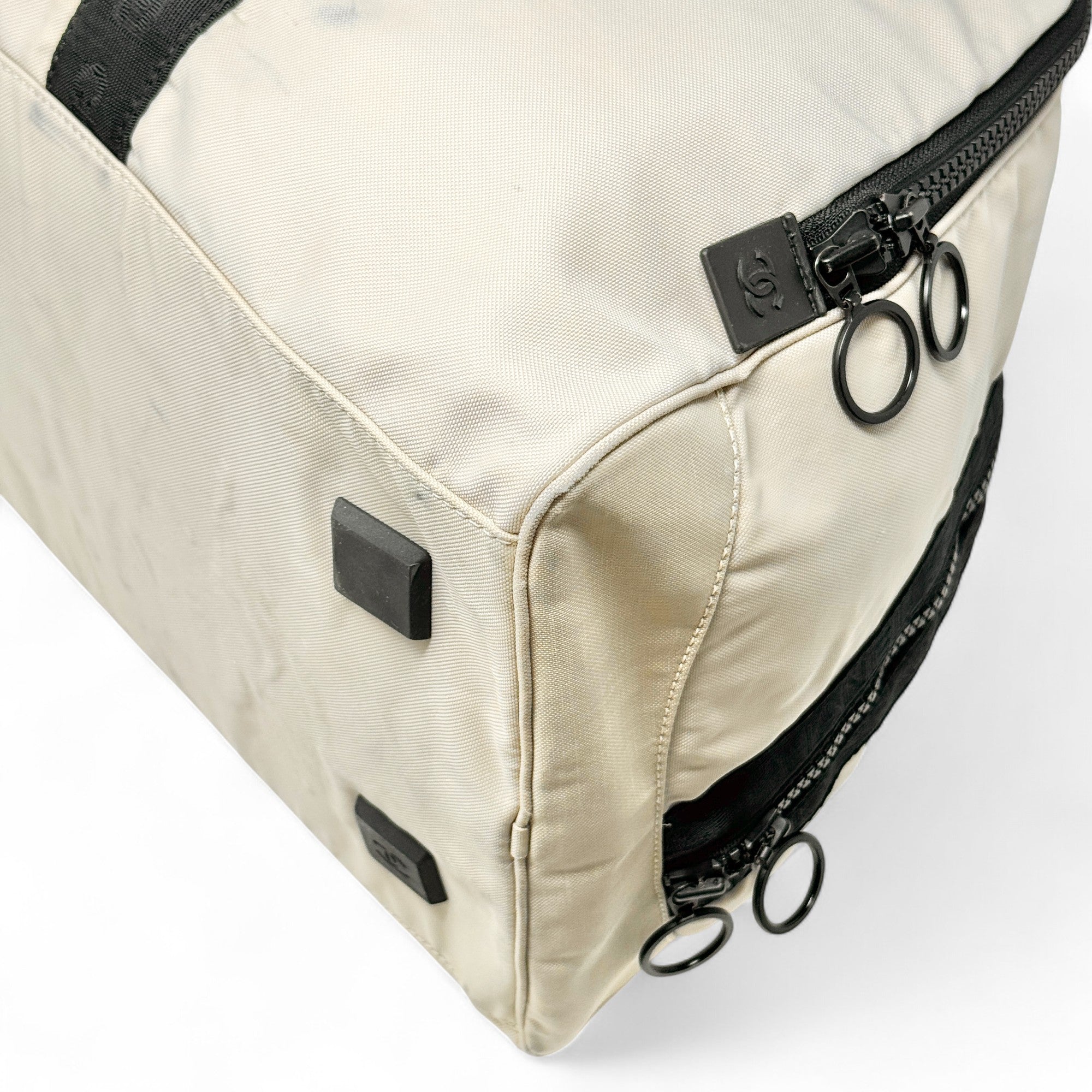 Chanel Beige Nylon Sports Duffle