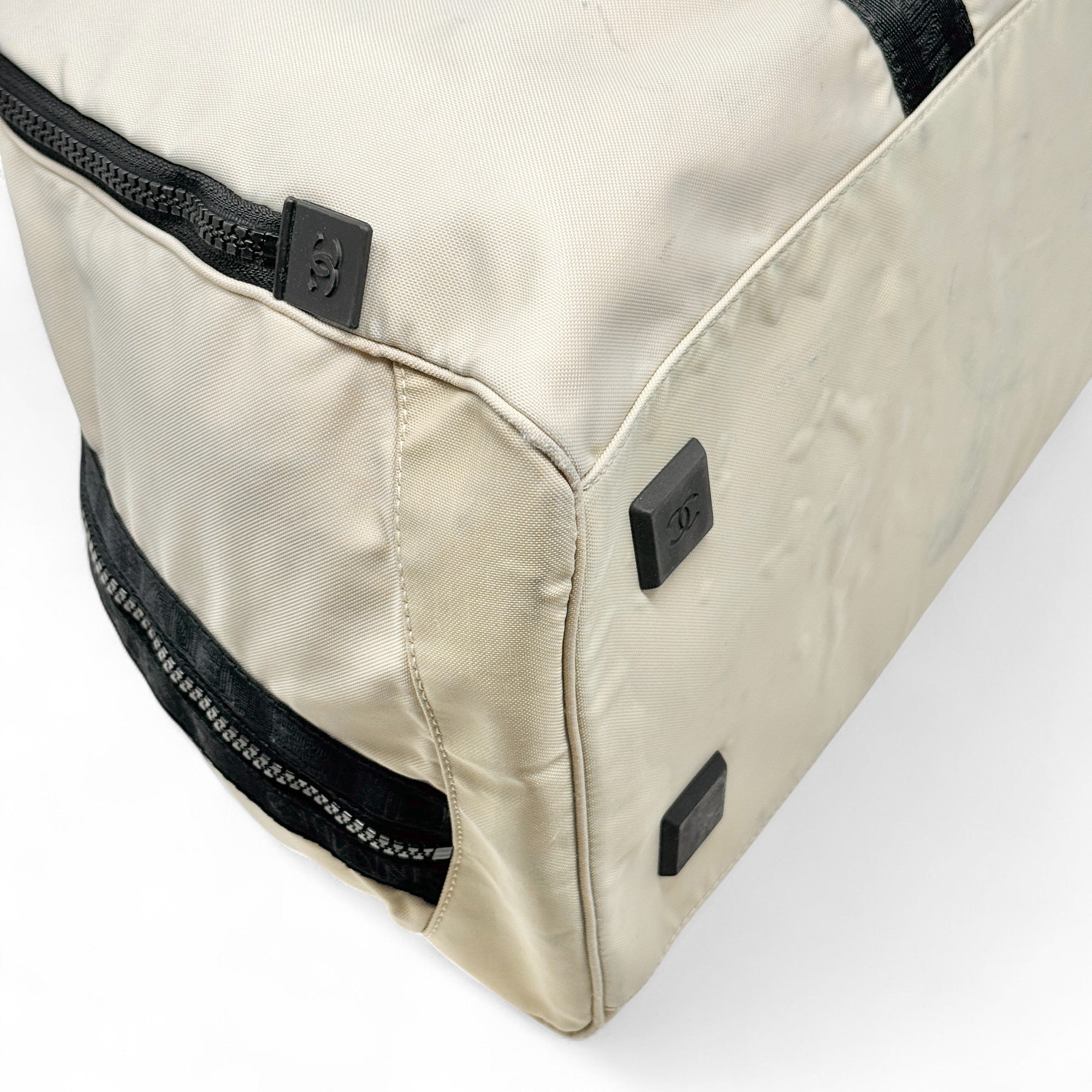 Chanel Beige Nylon Sports Duffle
