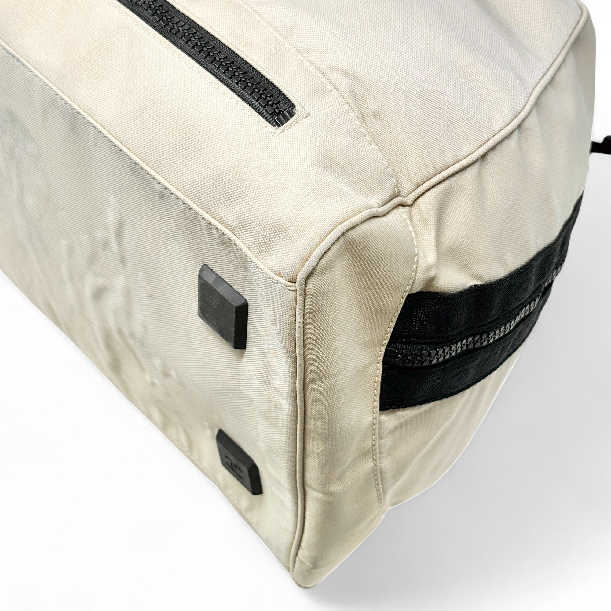 Chanel Beige Nylon Sports Duffle