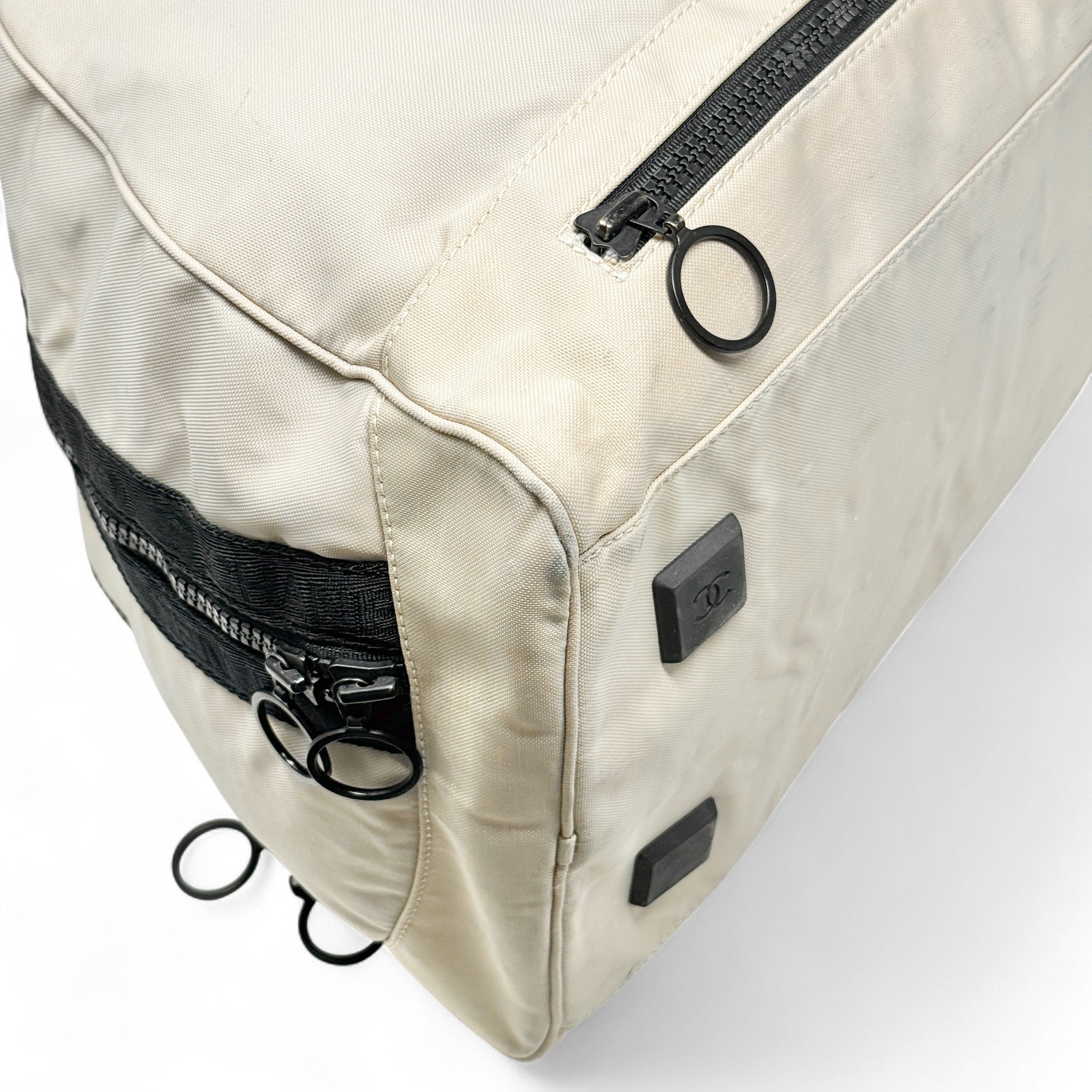 Chanel Beige Nylon Sports Duffle