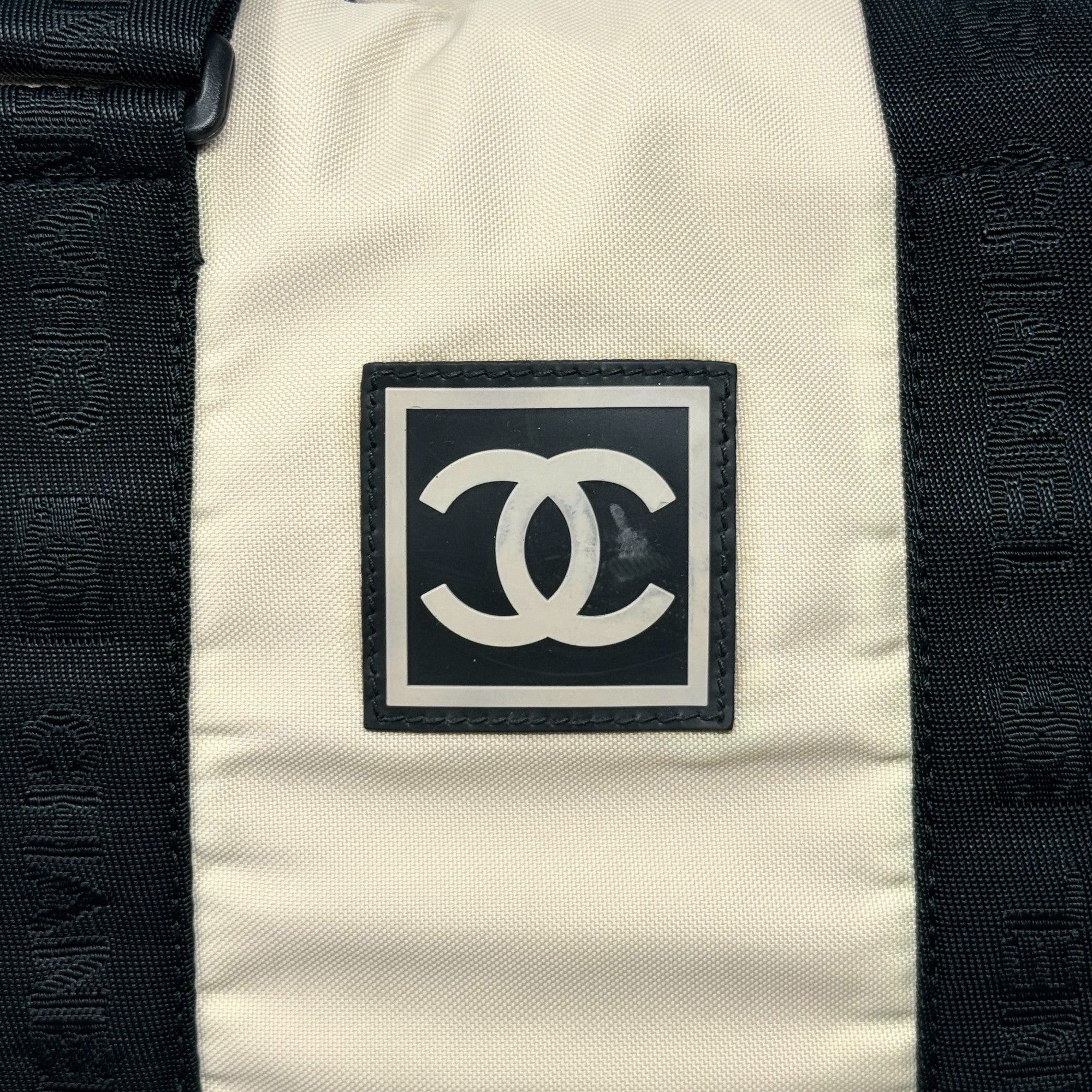 Chanel Beige Nylon Sports Duffle