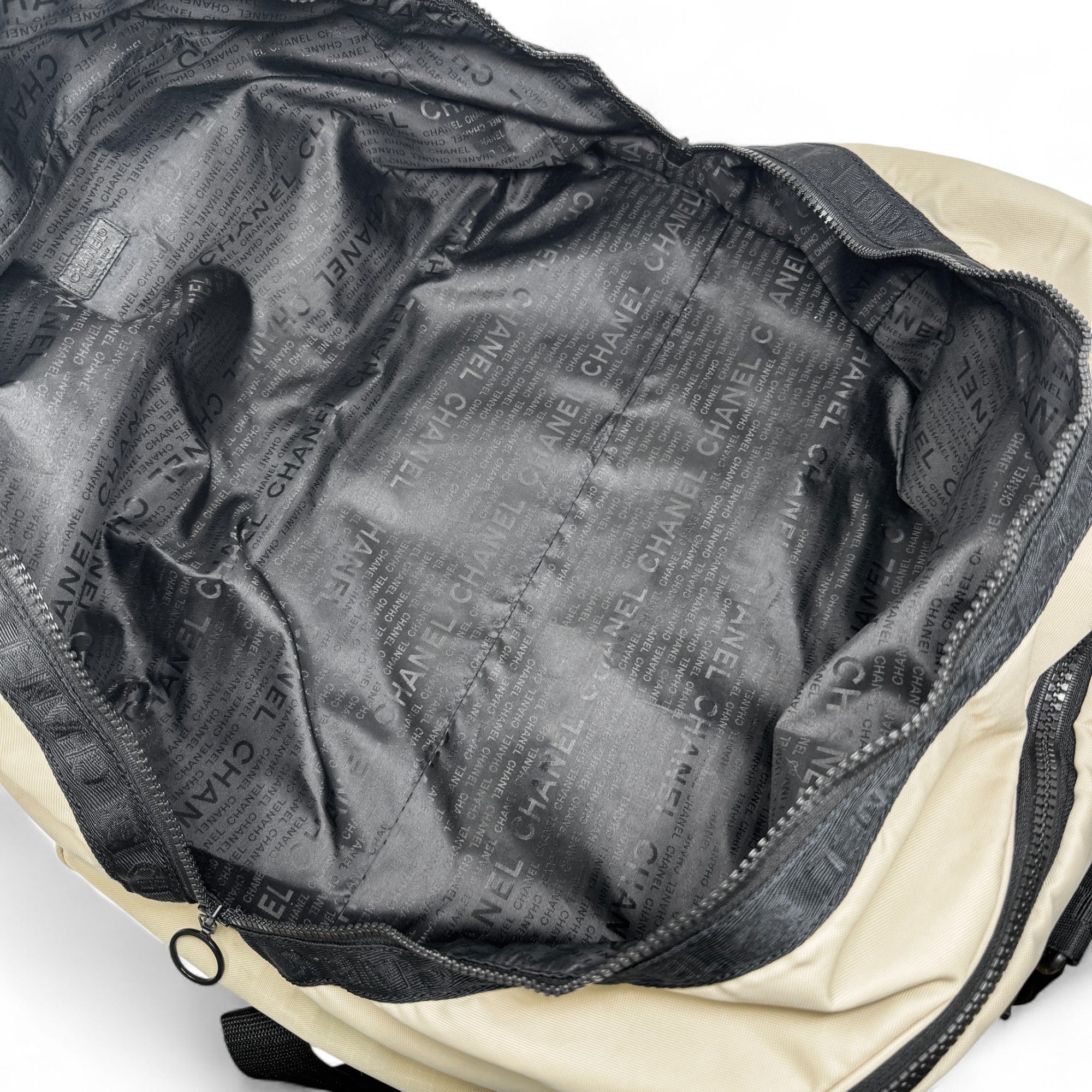 Chanel Beige Nylon Sports Duffle