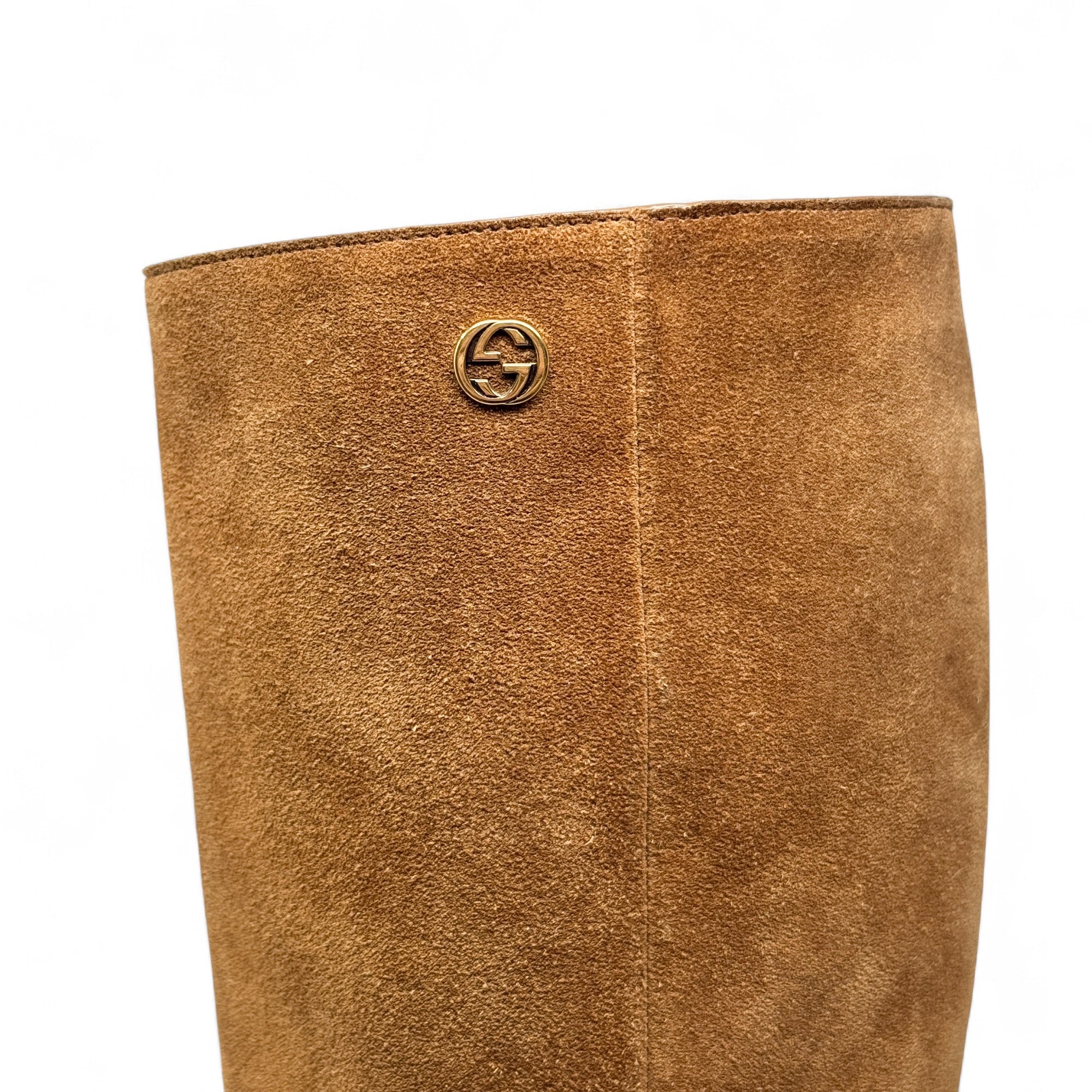 Gucci Brown Suede Tall Knee Boots 37
