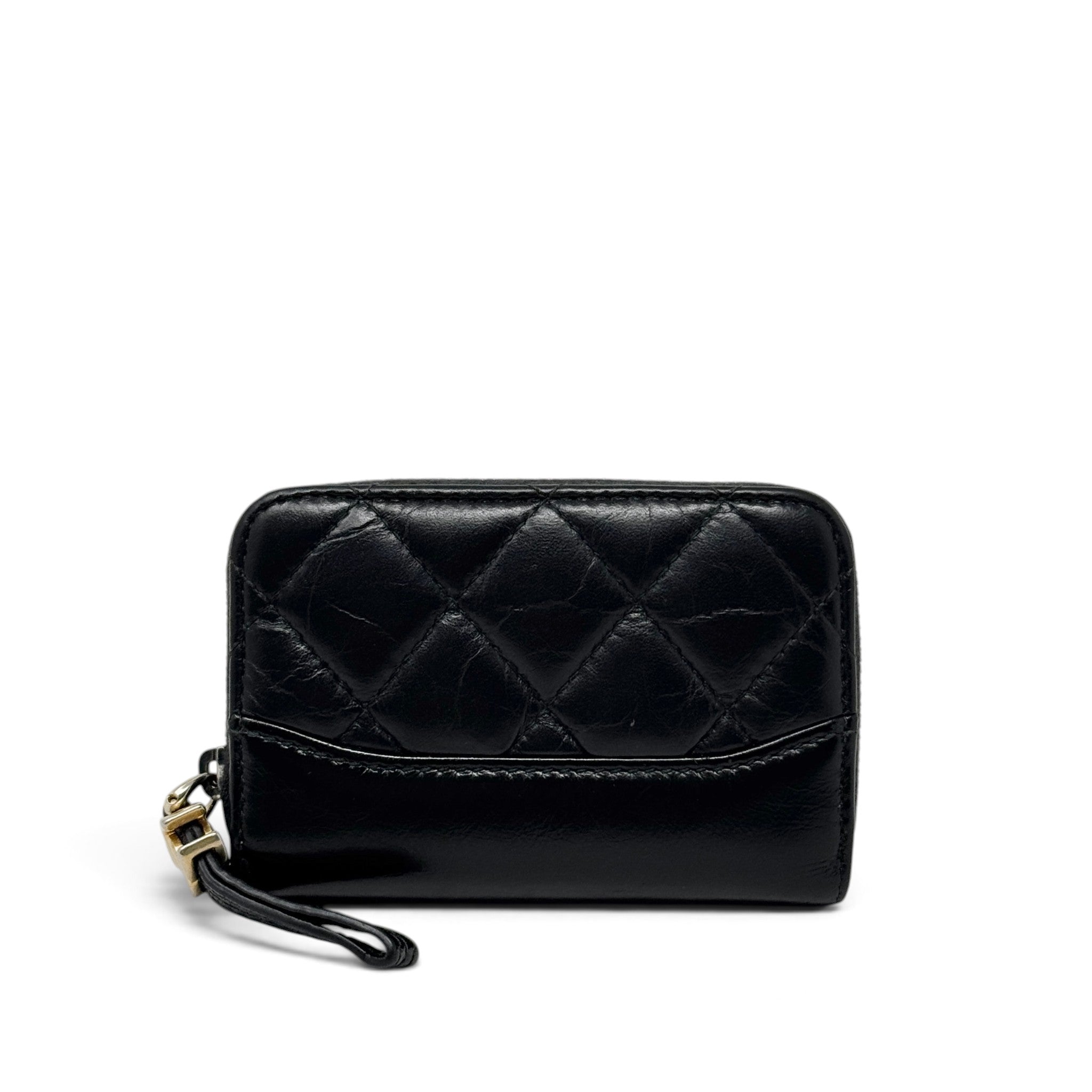 Chanel Black Gabrielle Zip Coin Purse