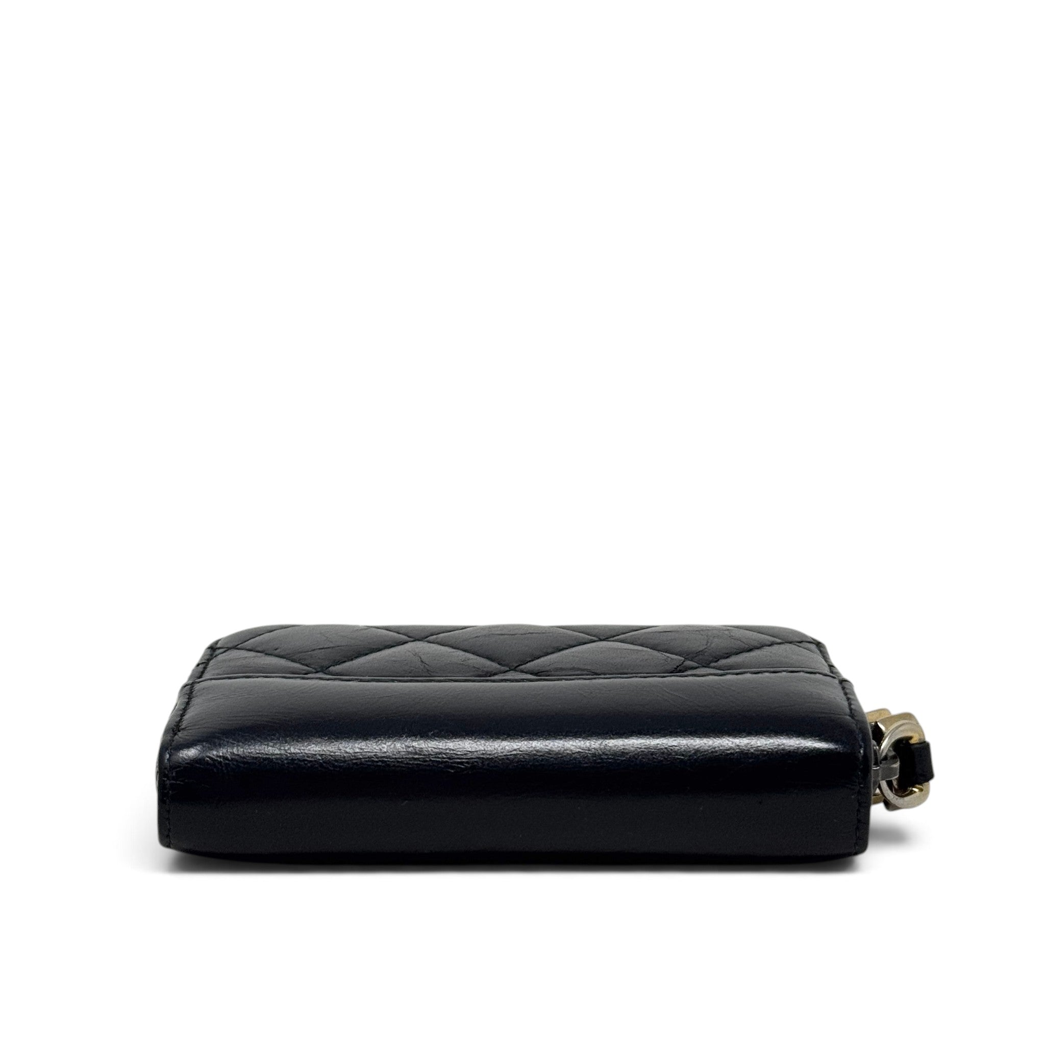 Chanel Black Gabrielle Zip Coin Purse