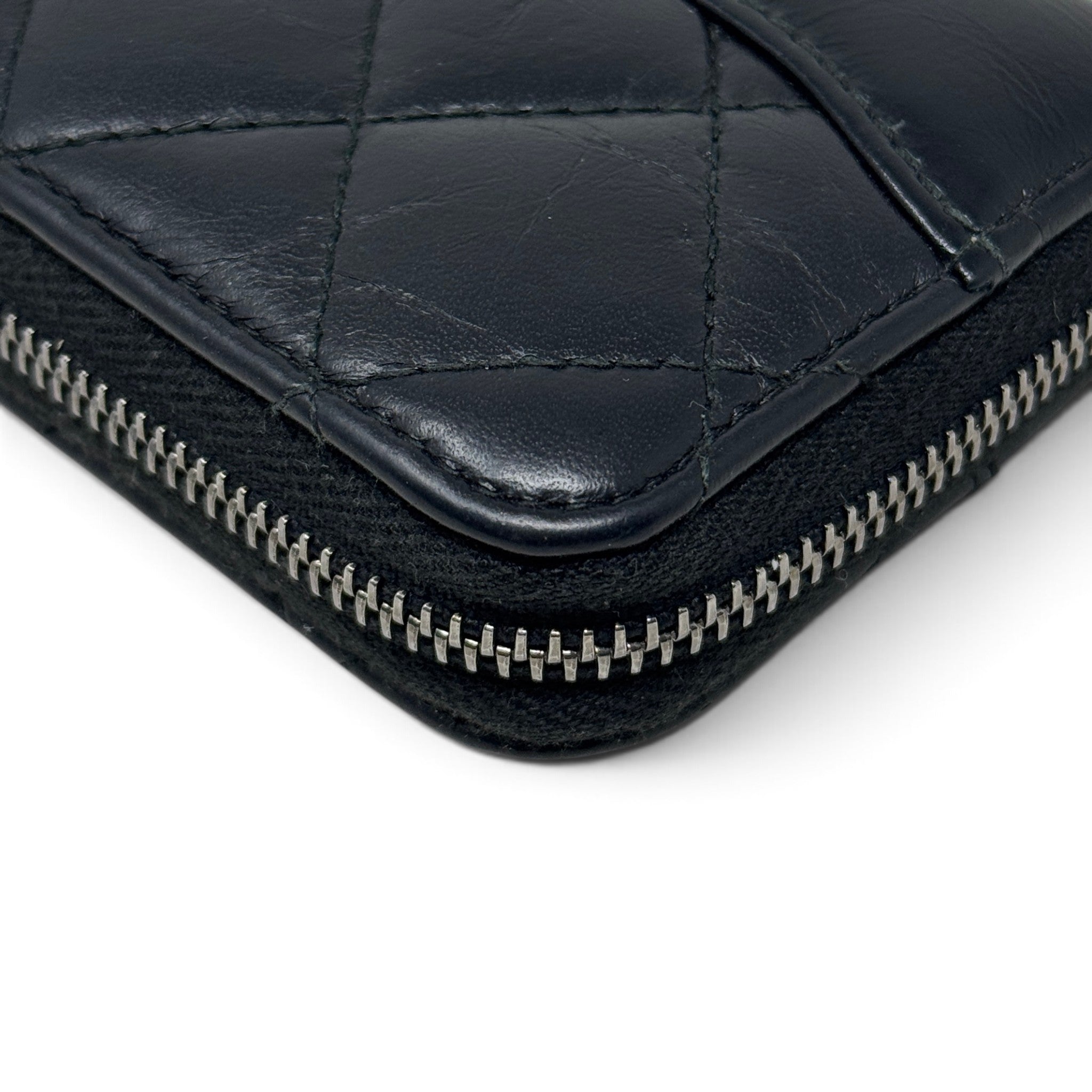 Chanel Black Gabrielle Zip Coin Purse