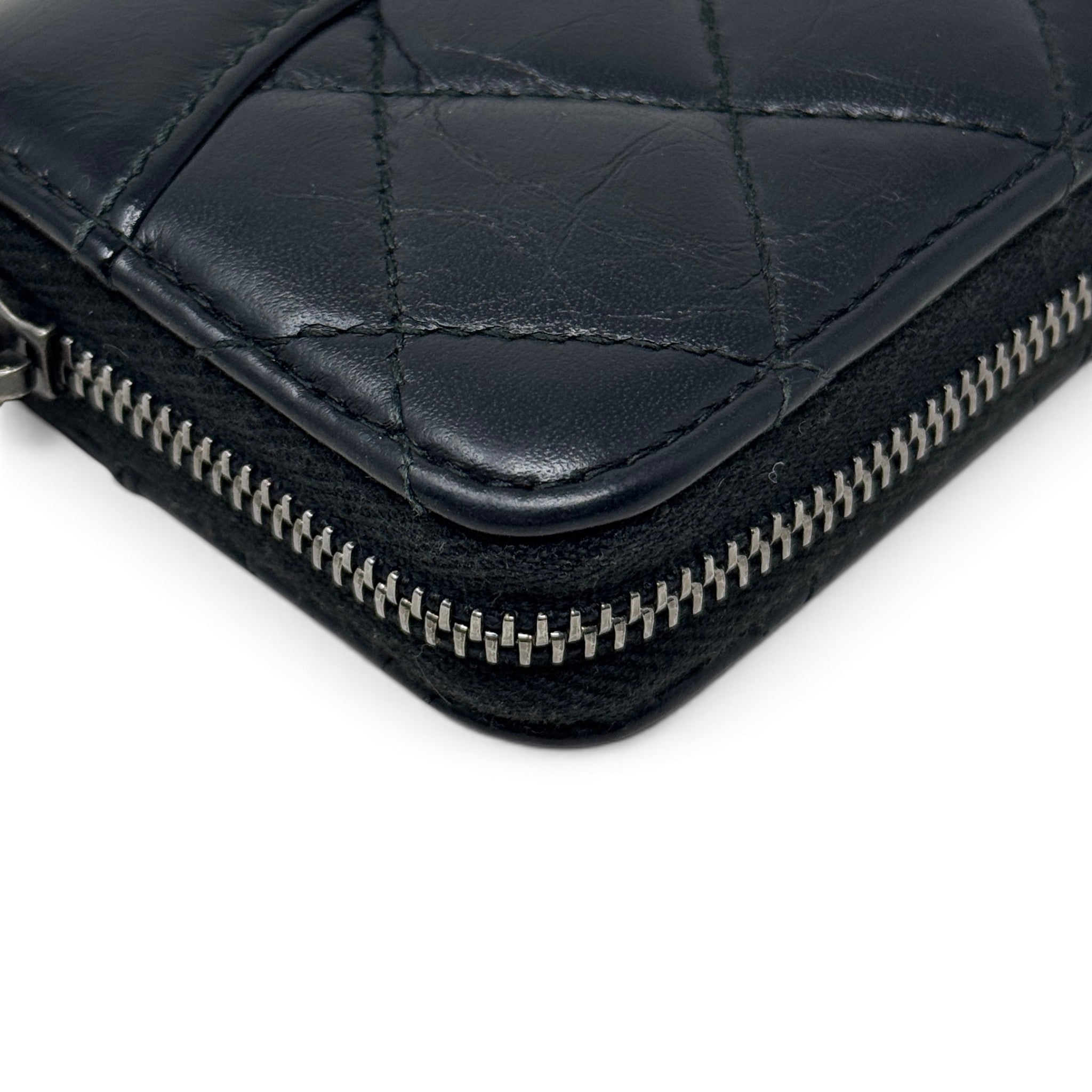 Chanel Black Gabrielle Zip Coin Purse
