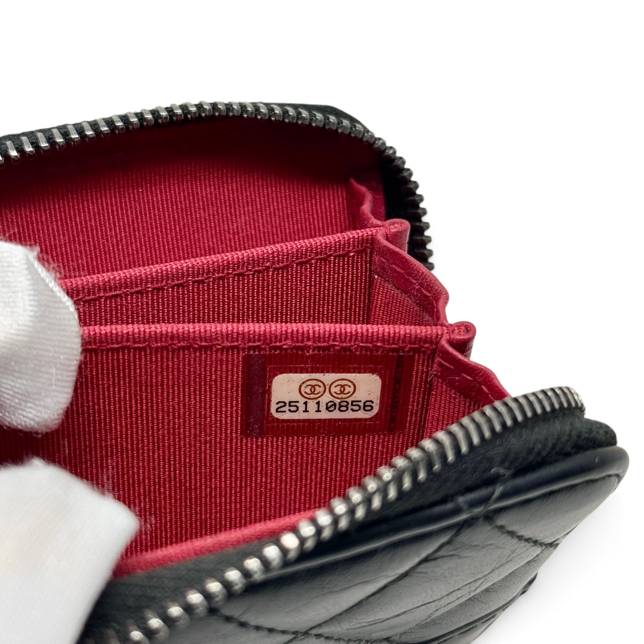 Chanel Black Gabrielle Zip Coin Purse