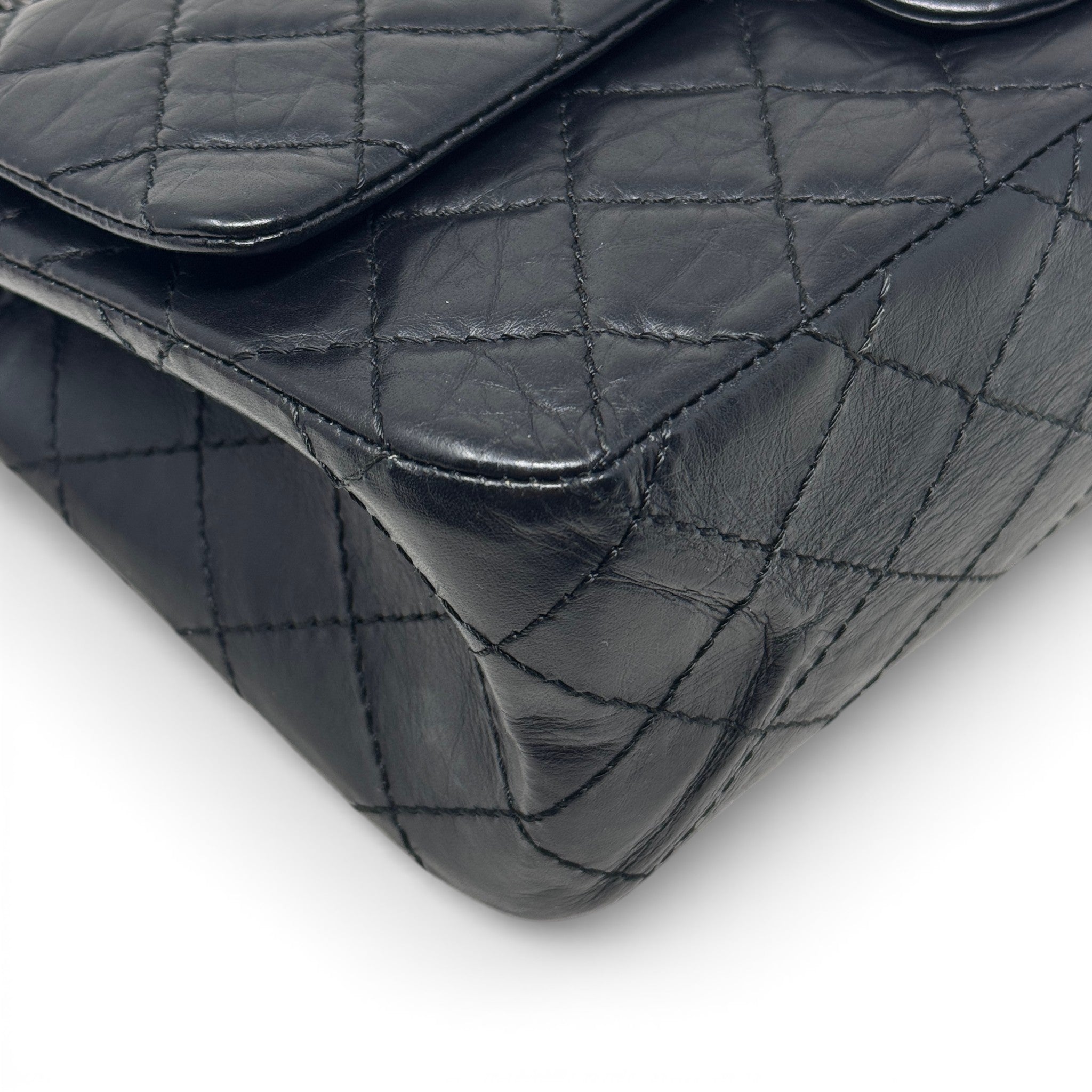 Chanel Black Crinkled 2.55 Reissue 225