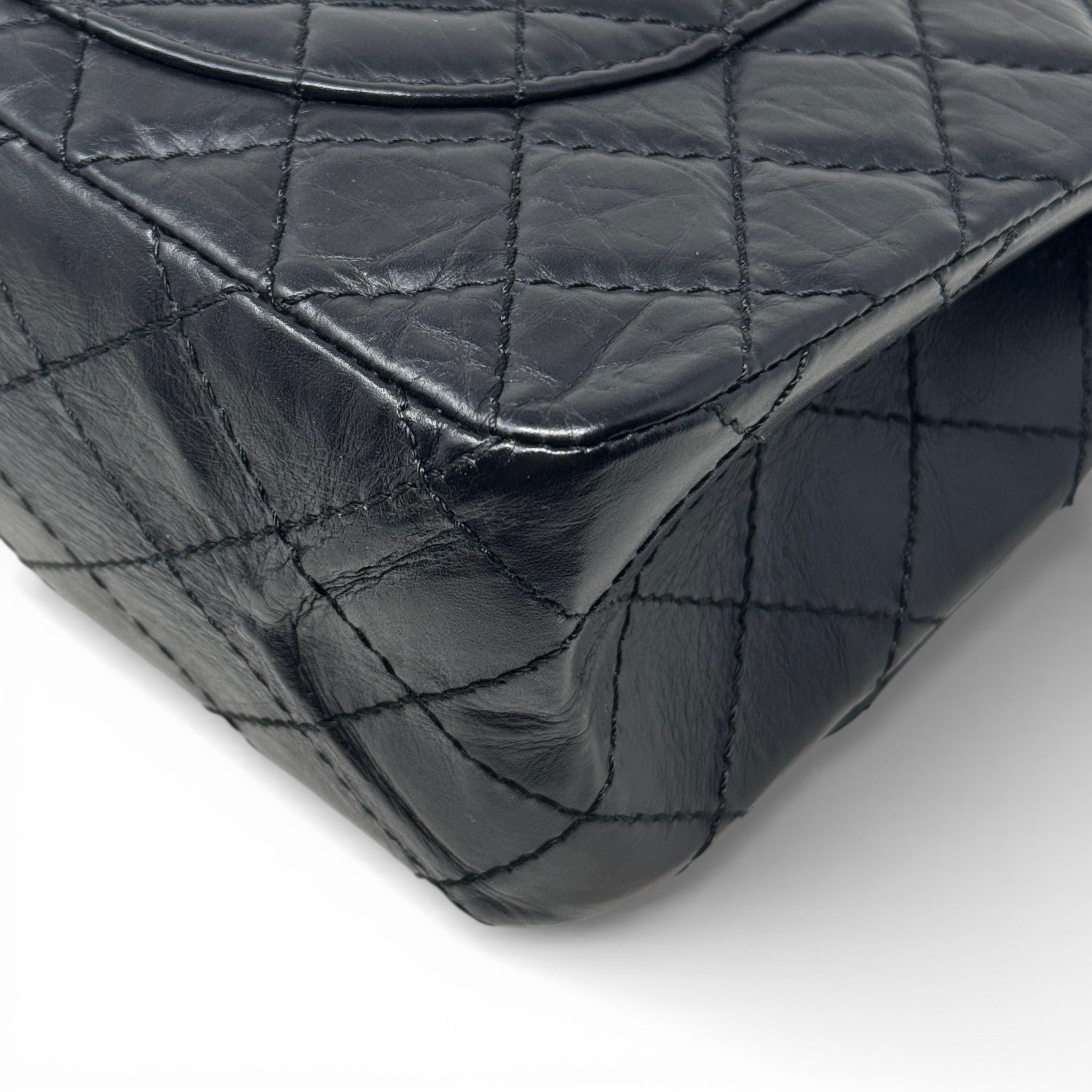 Chanel Black Crinkled 2.55 Reissue 225