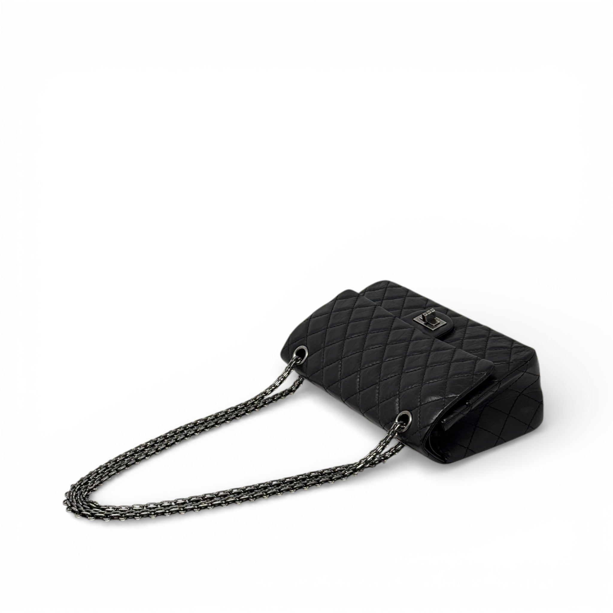 Chanel Black Crinkled 2.55 Reissue 225