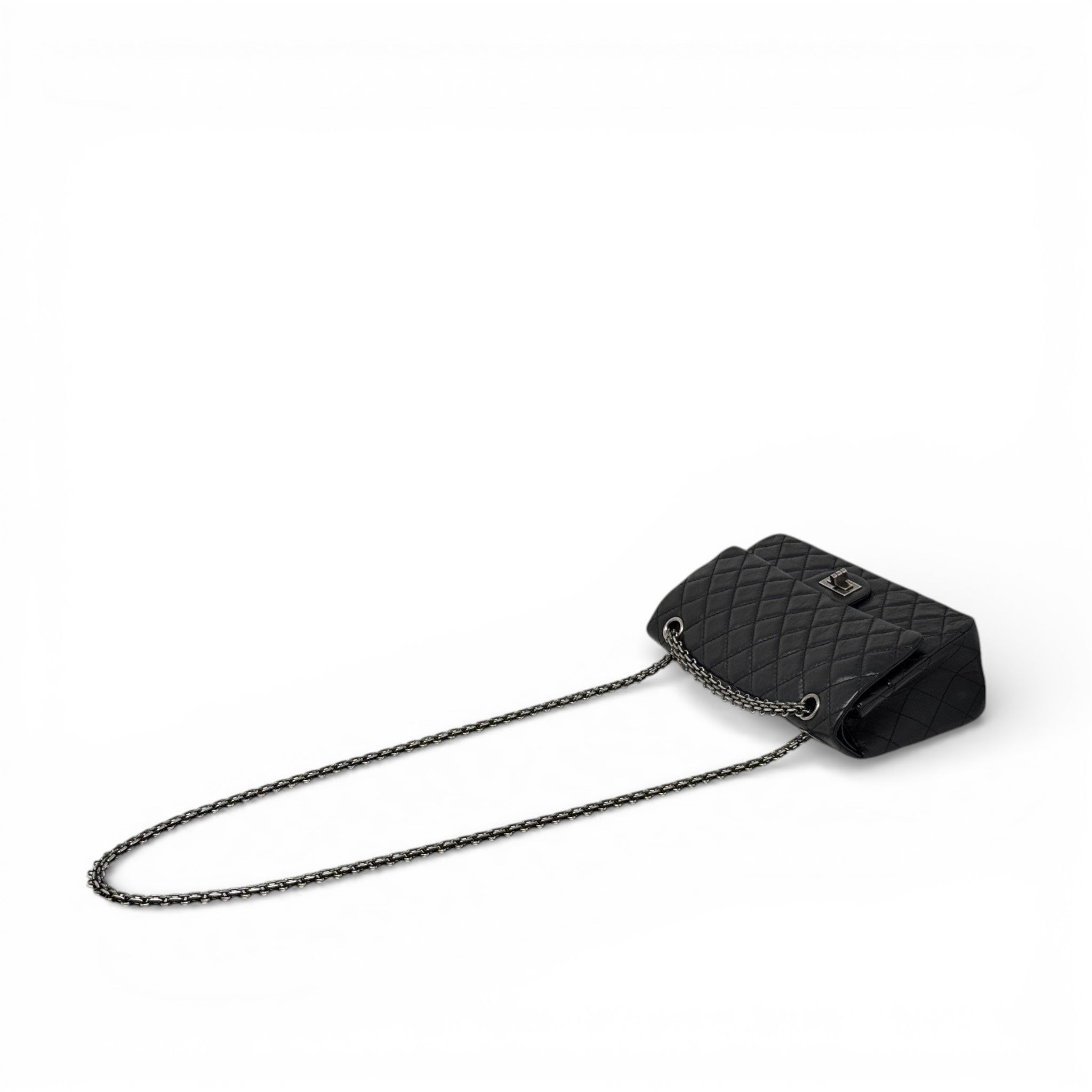 Chanel Black Crinkled 2.55 Reissue 225